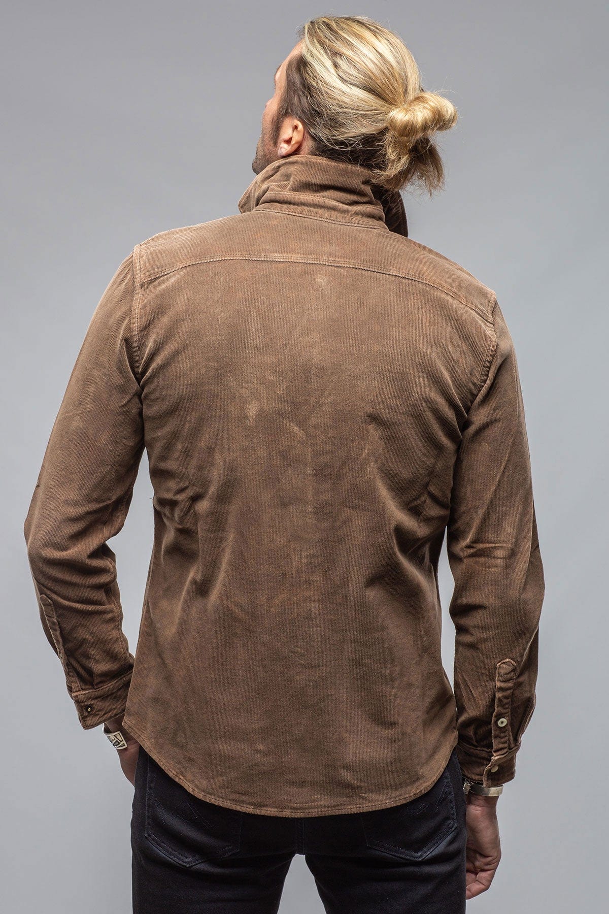 Prime Western Corduroy Snap Shirt In Liquirizia - Image 3