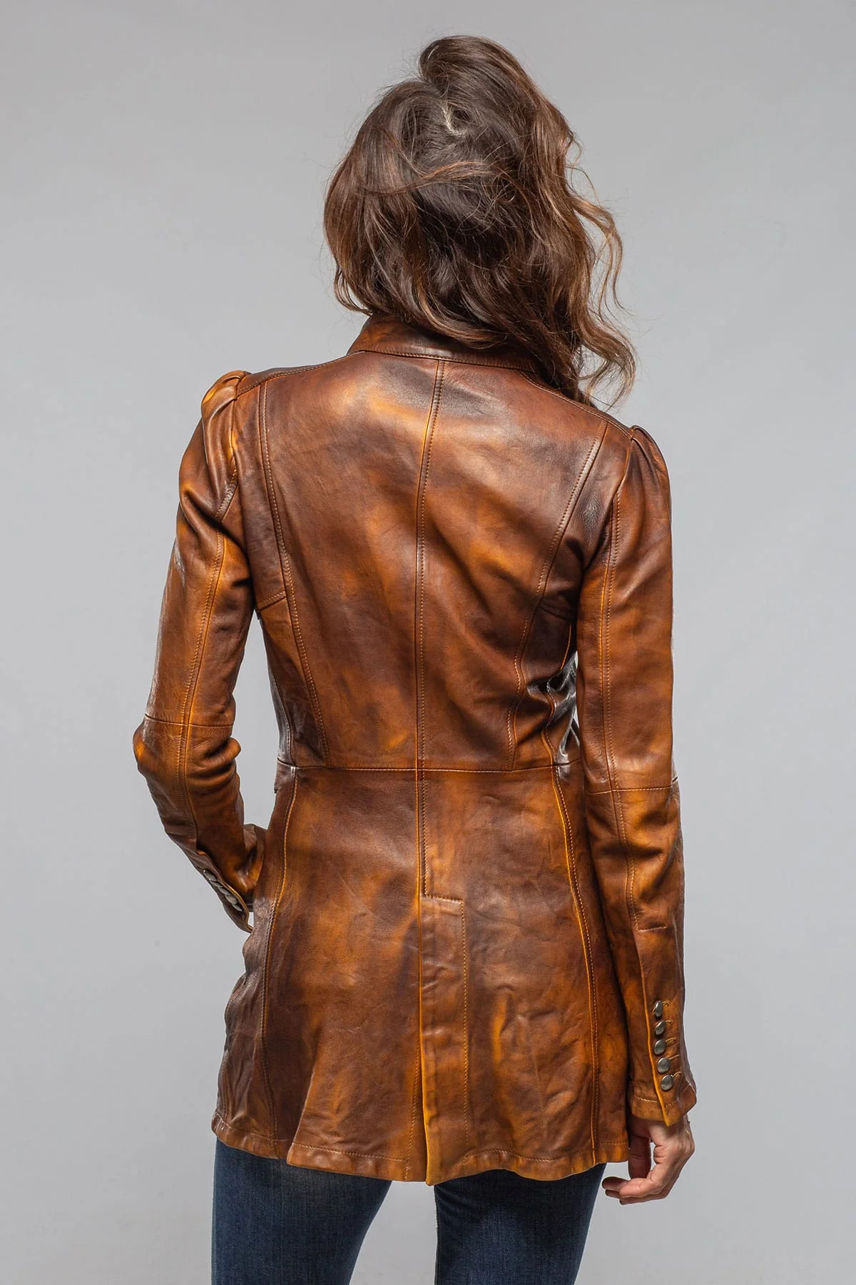 Priscilla Long Jacket In Charred Cognac - Image 4