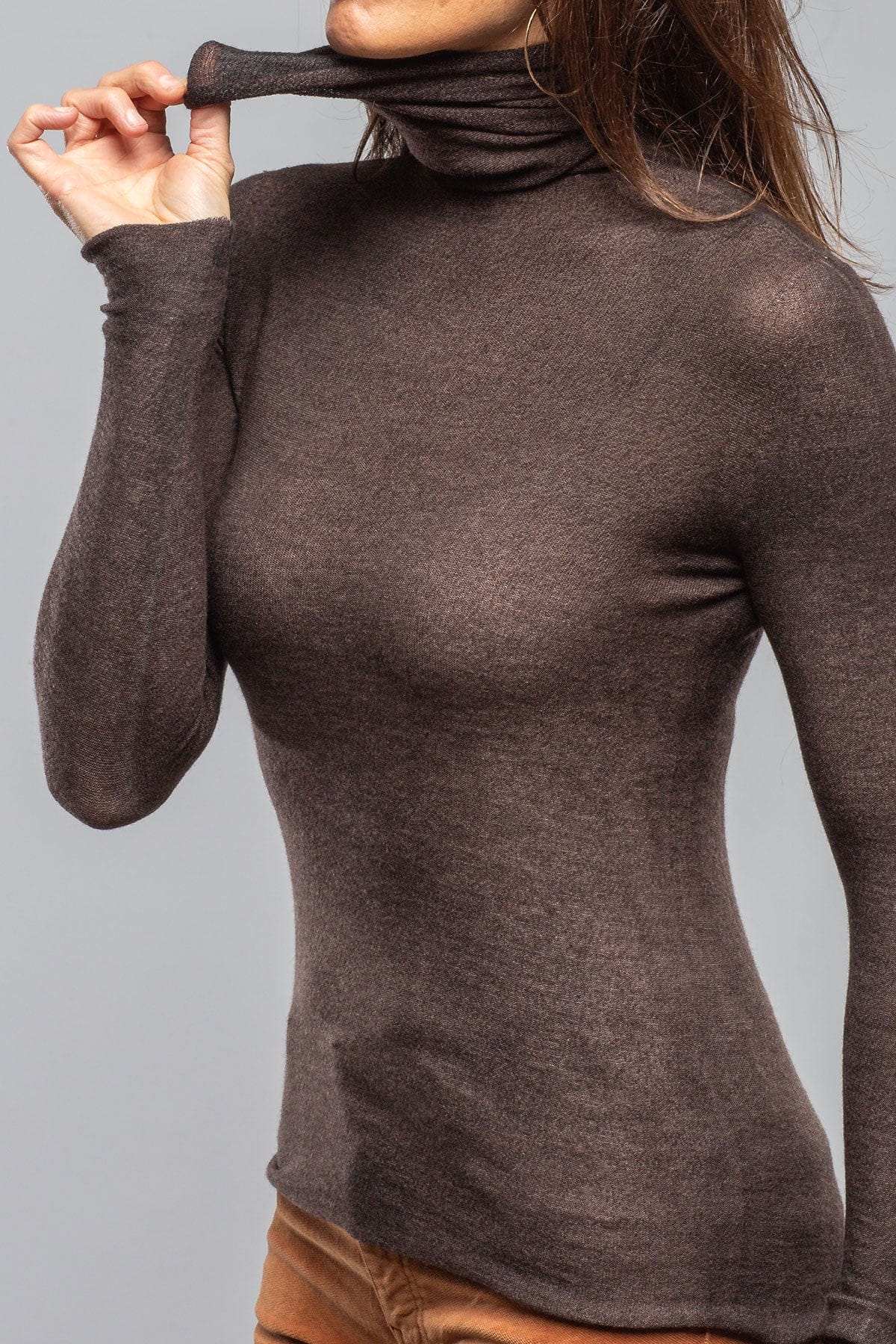 Prosaic Cashmere Silk Turtleneck In Dark Moro - Image 4