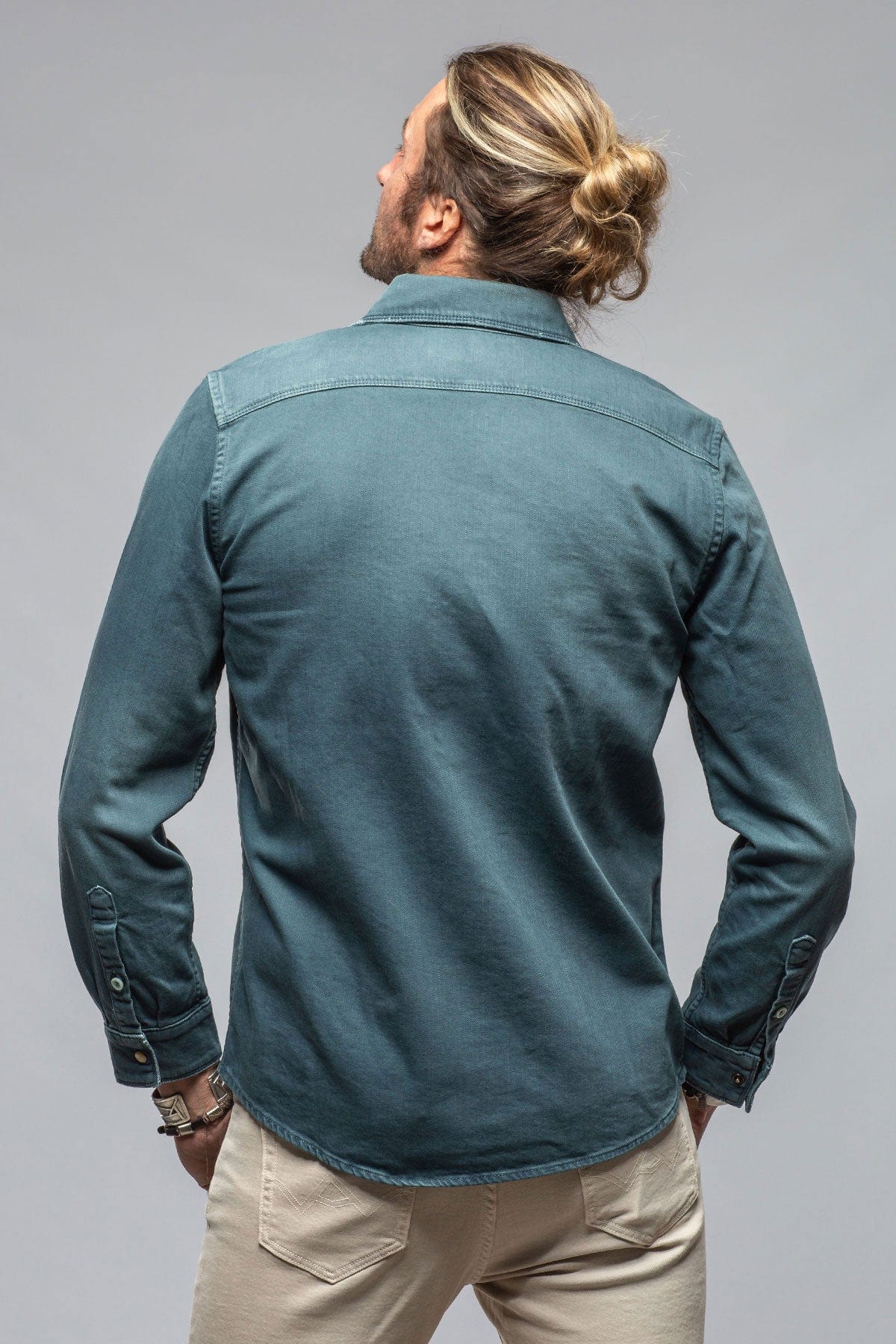 Ranger Colored Denim Snap Shirt In Ottanio - Image 2