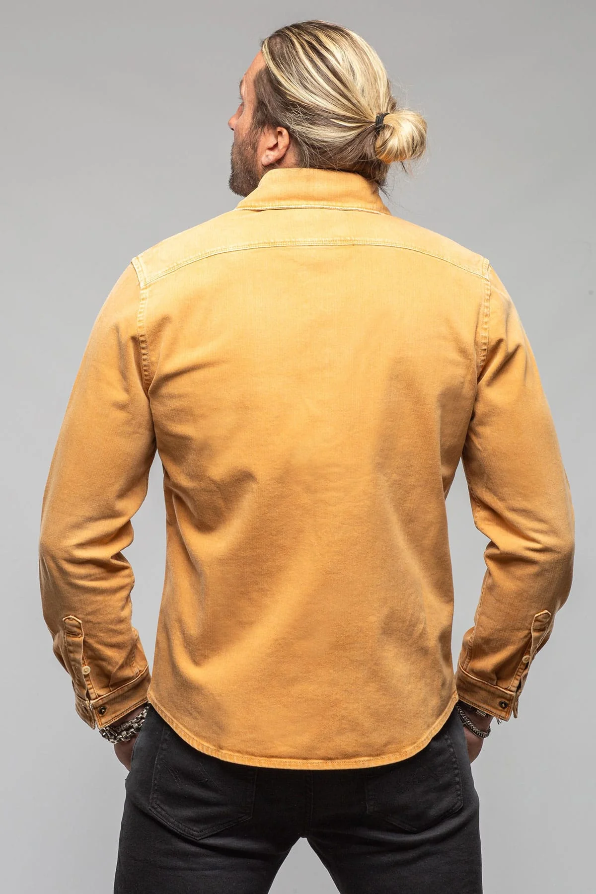 Ranger Colored Denim Snap Shirt In Melone - Image 5