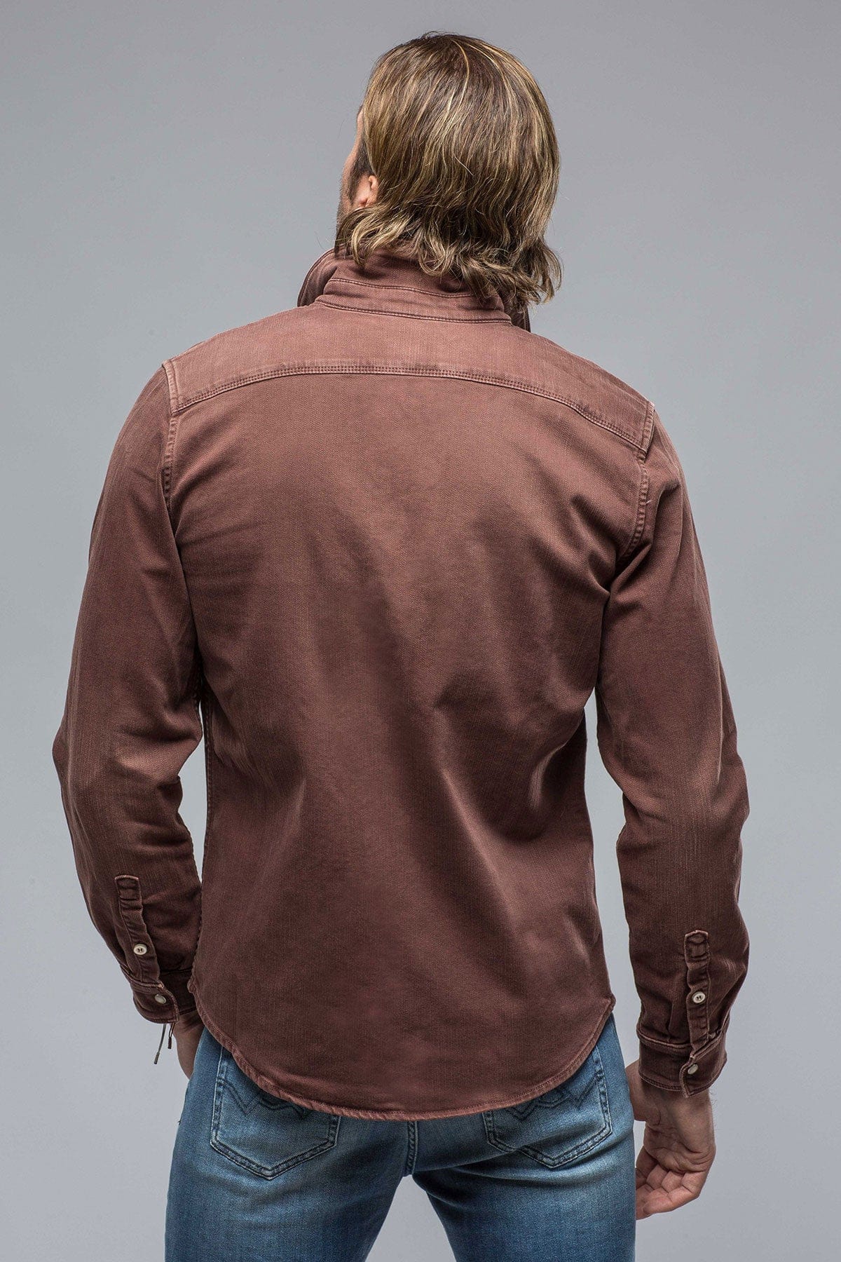 Ranger Colored Denim Snap Shirt In Mogano - Image 3