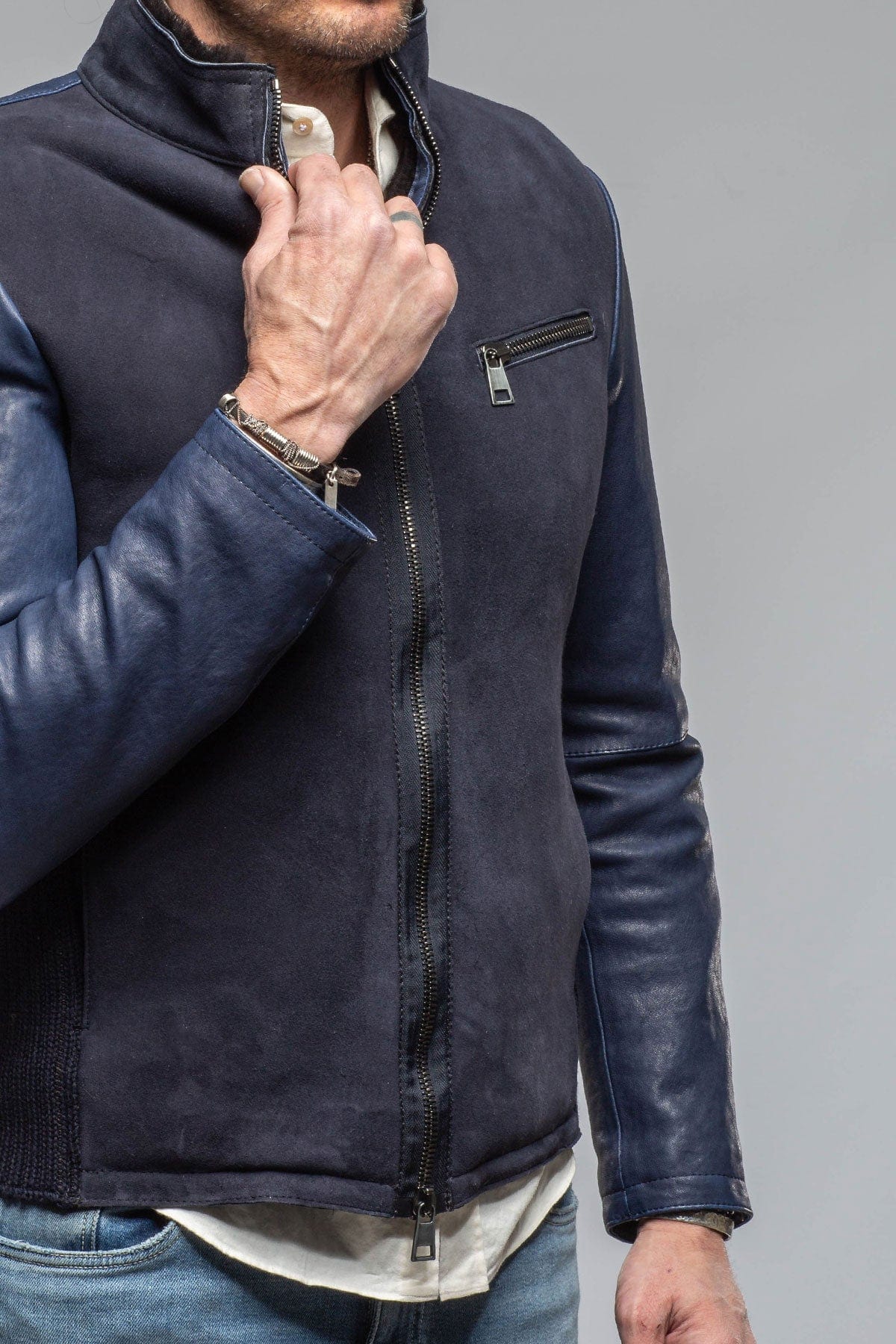 Recontato Shearling Moto Jacket - Image 3