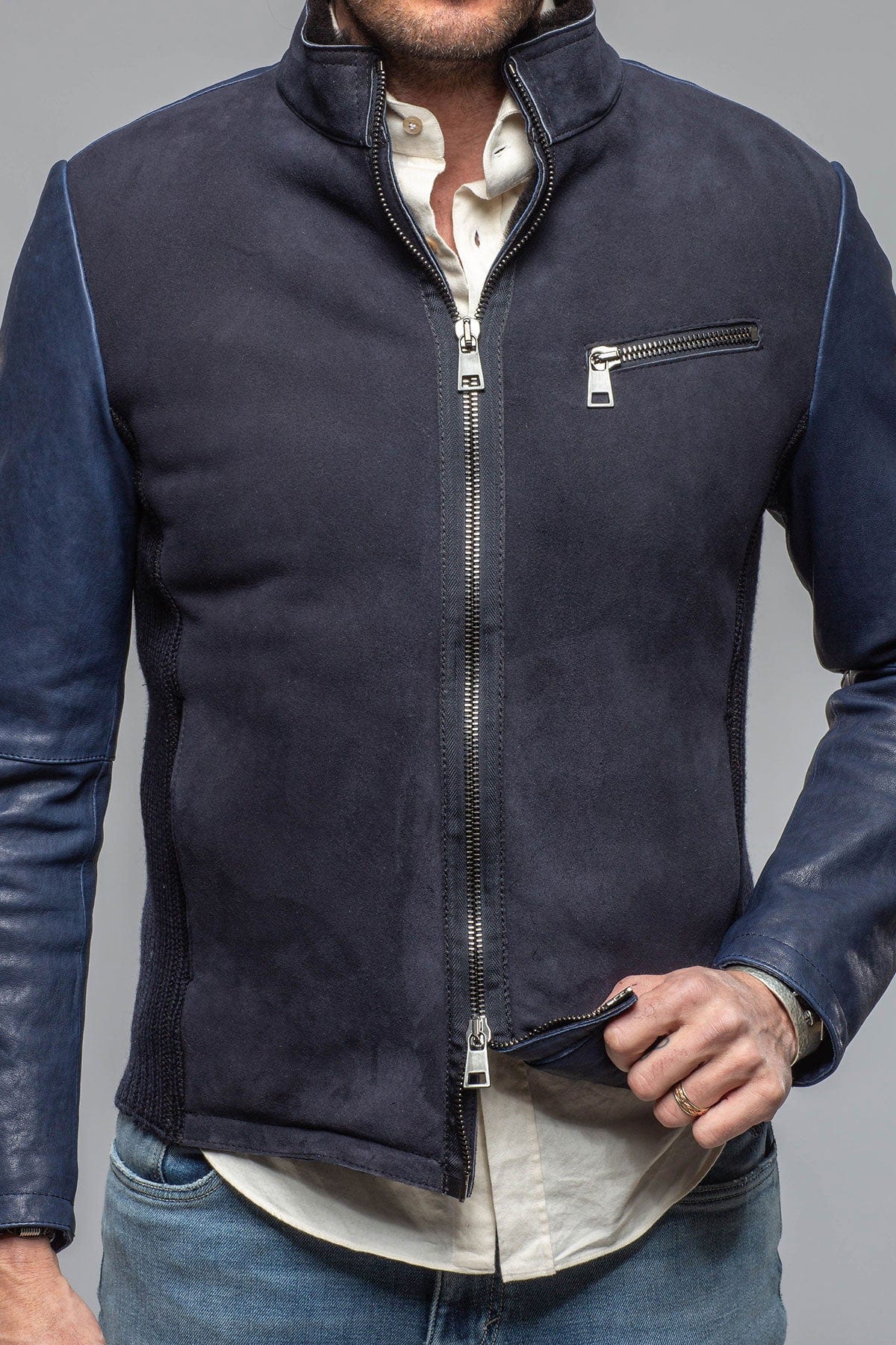 Recontato Shearling Moto Jacket - Image 5