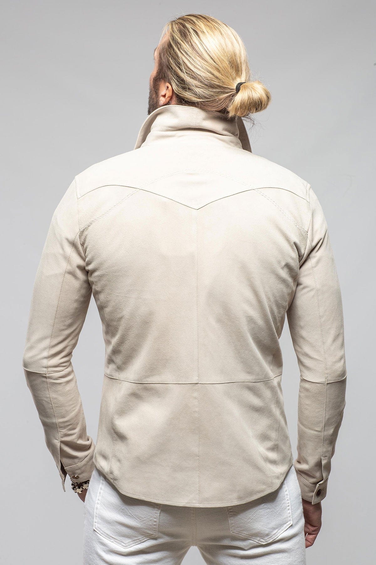Red River Suede Western Shirt In Ecru - Image 5