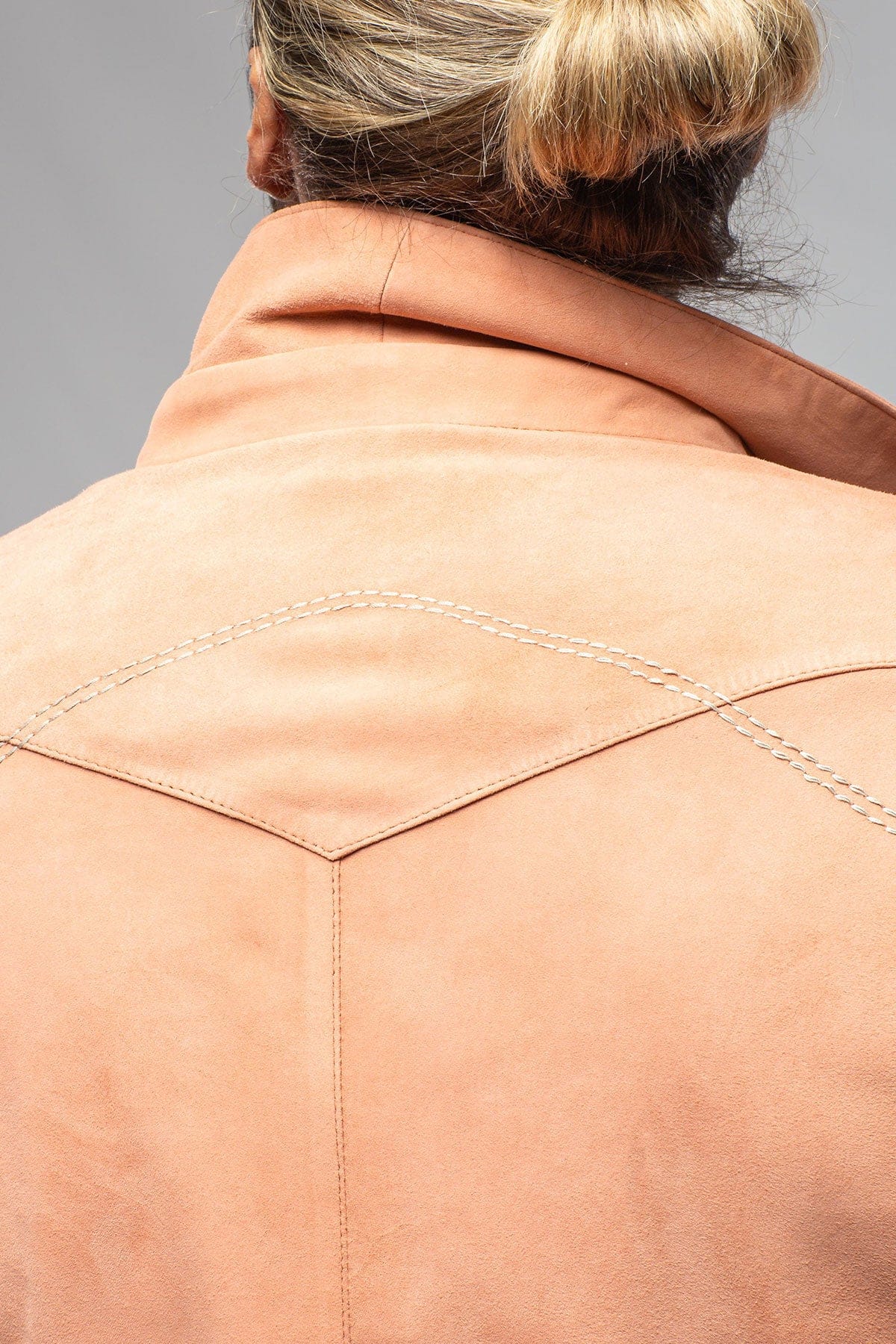 Red River Suede Western Shirt In Salmon - Image 7
