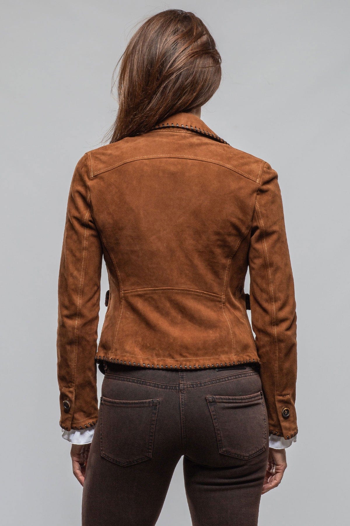Remuda Suede Whipstich Blazer In Cognac - Image 6