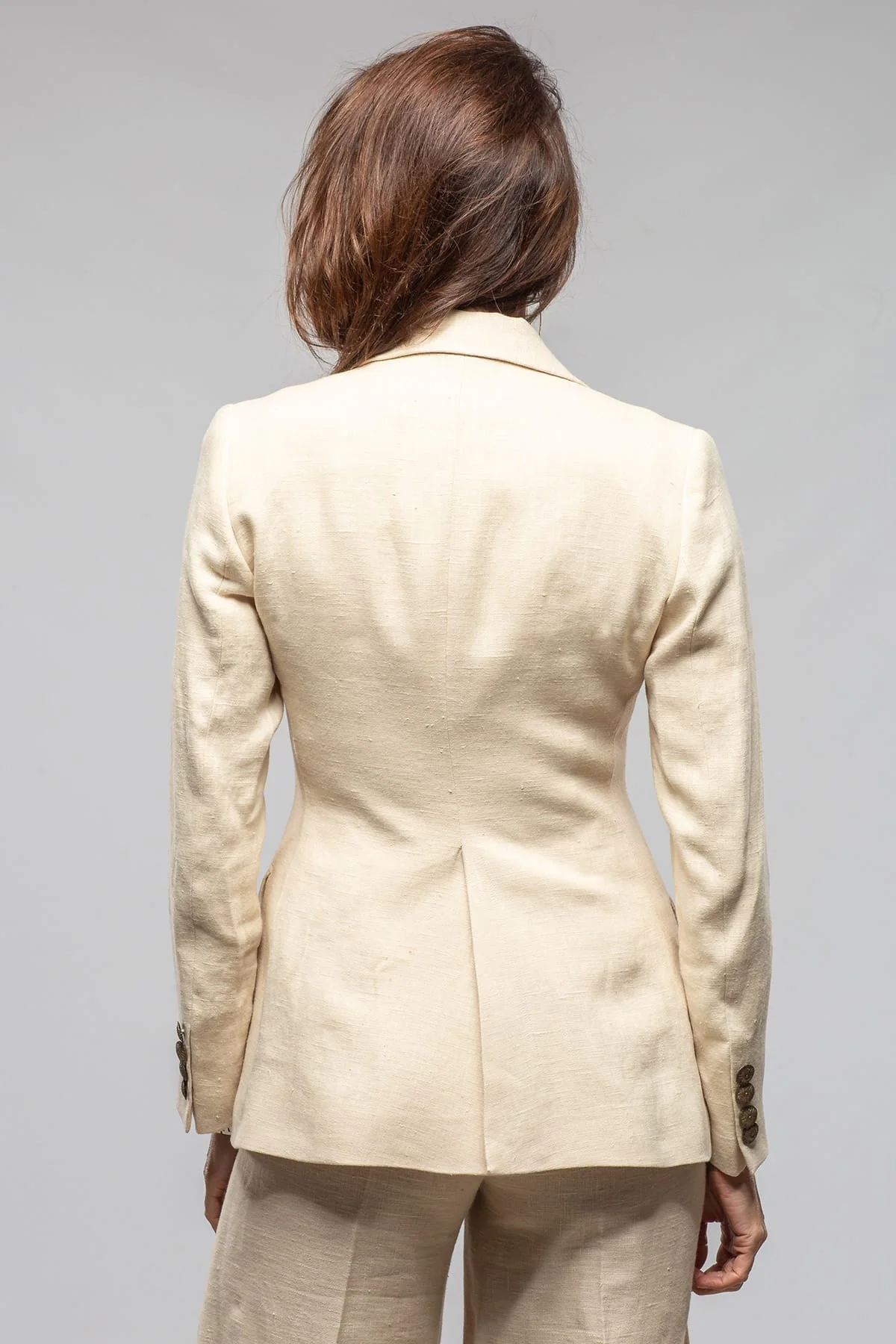 Rendezvous Jacket In Heavy Natural Linen - Image 7