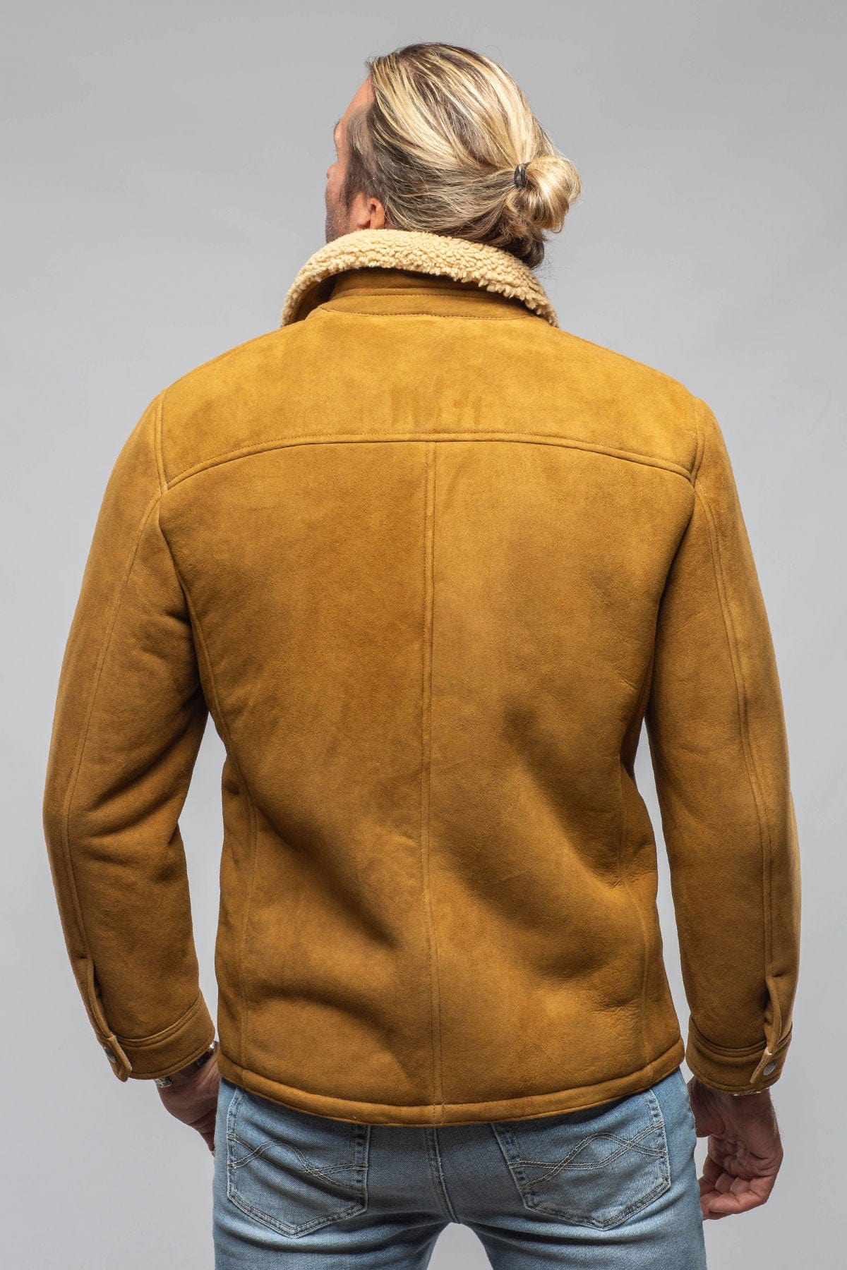 Retro Shearling Shirt In Vintage Honey - Image 3