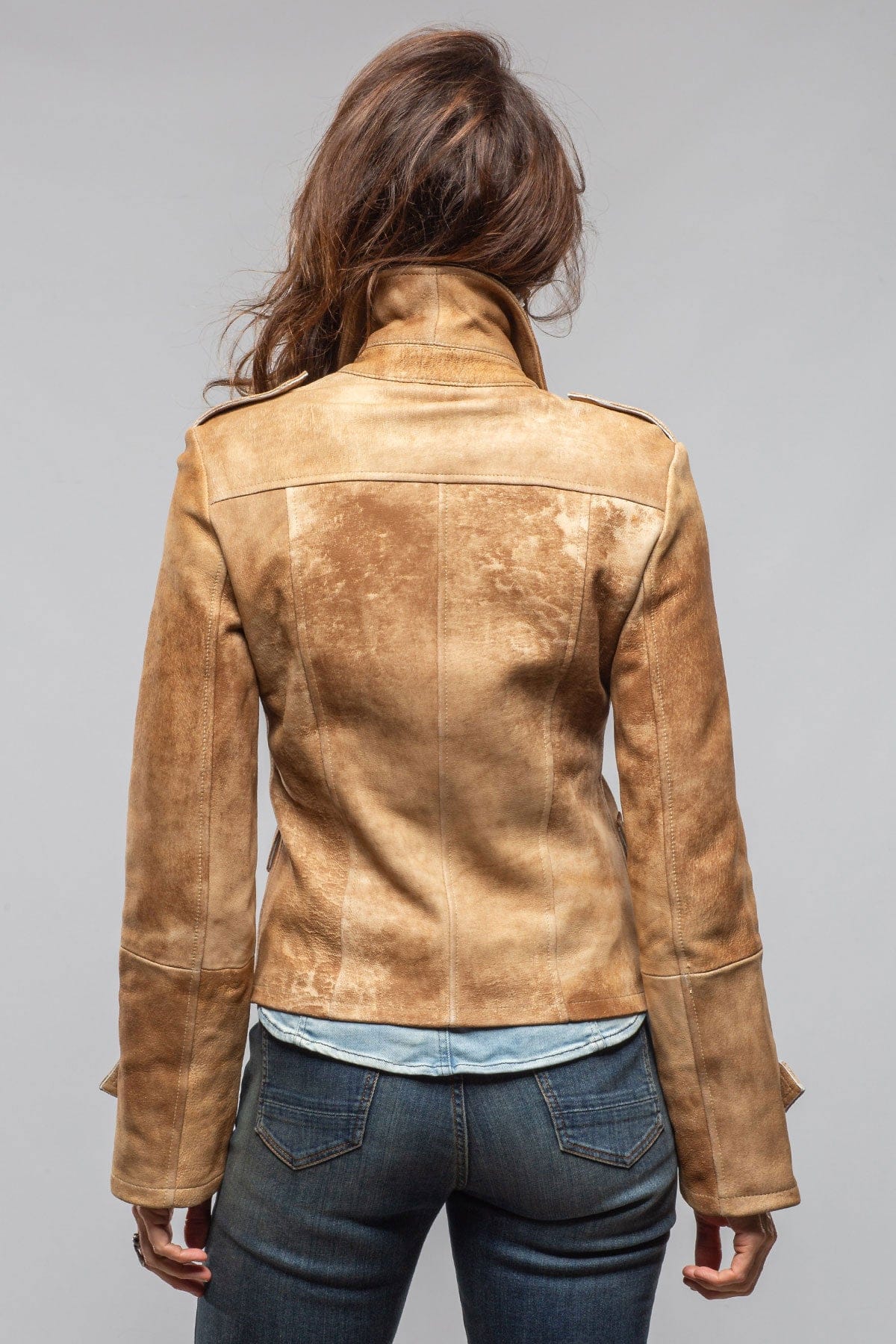 Rita Lambskin Jacket In Antique Palomino - Image 3