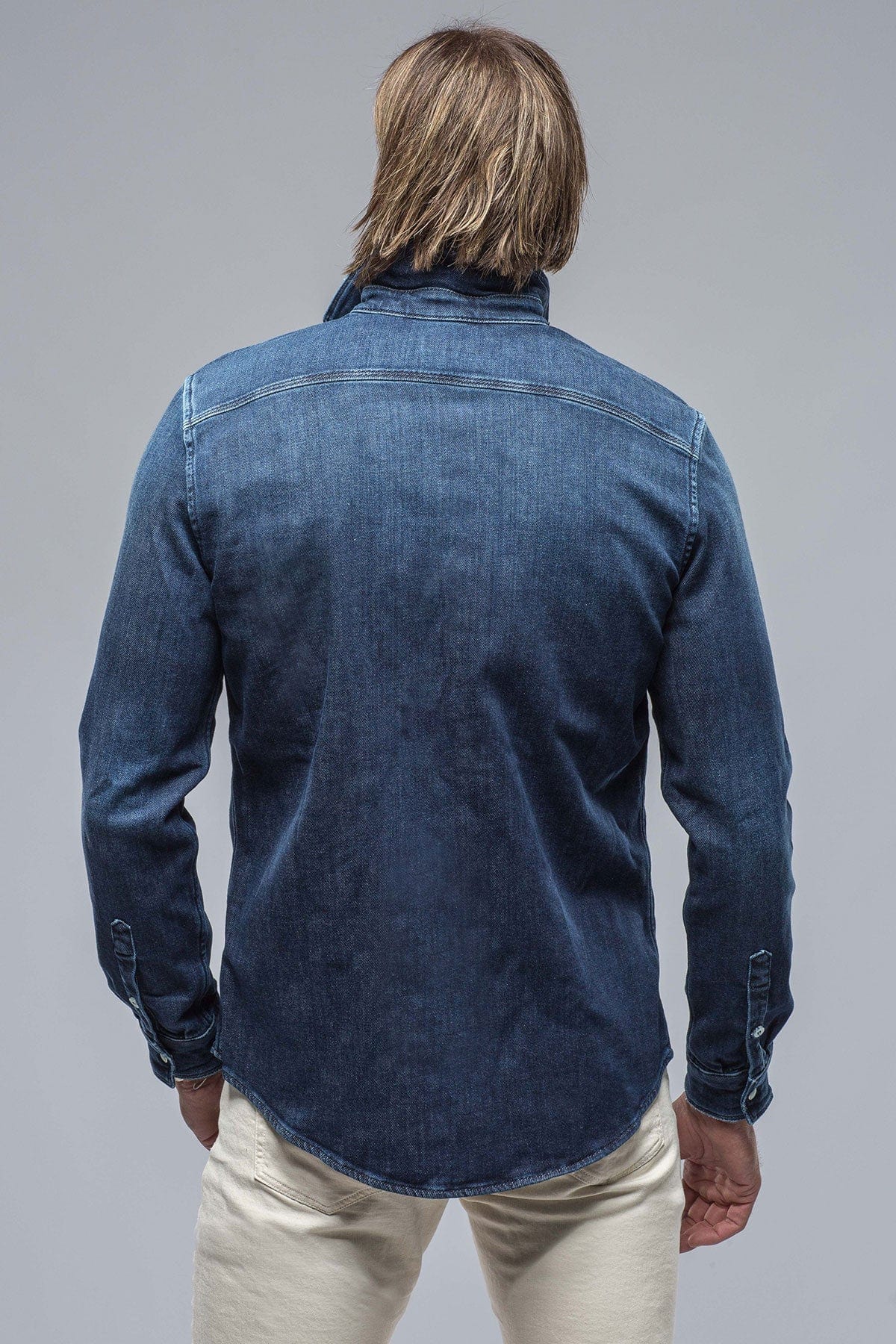 Roper Over-Dyed Western Snap Shirt In Dark Blue - Image 5