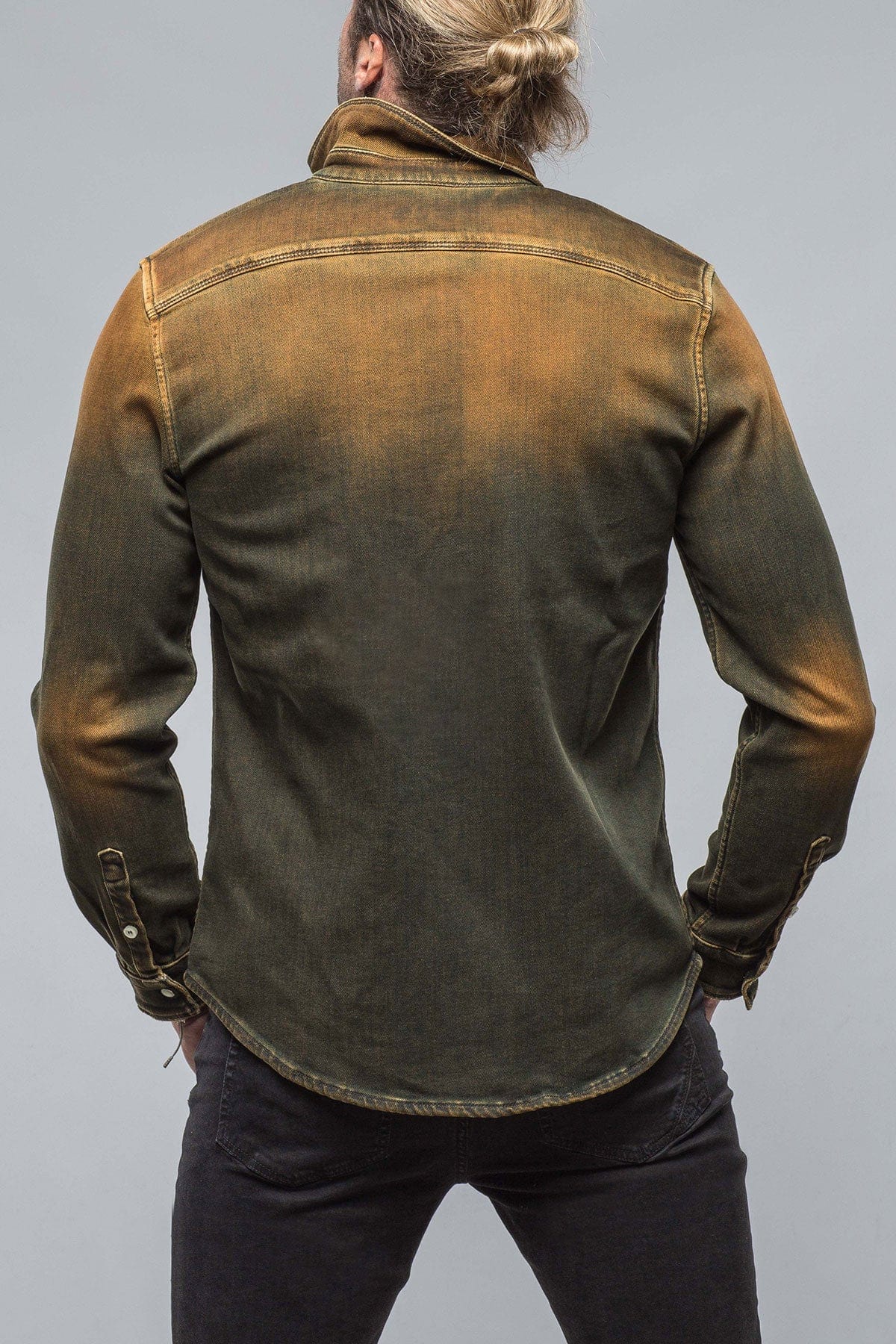 Roper Over-Dyed Western Snap Shirt In Papaya - Image 3