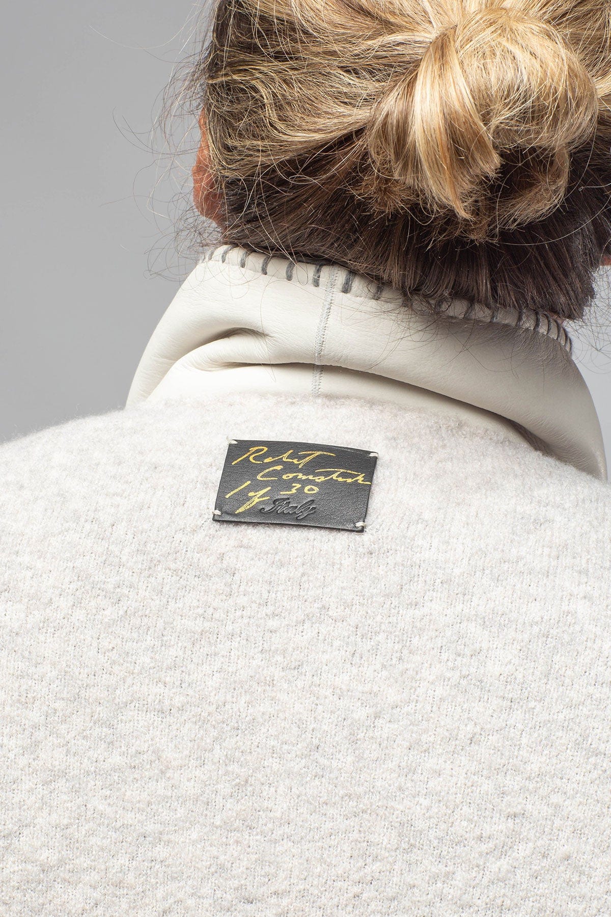 Saint Cashmere Shearling Sweater In Ash - Image 5