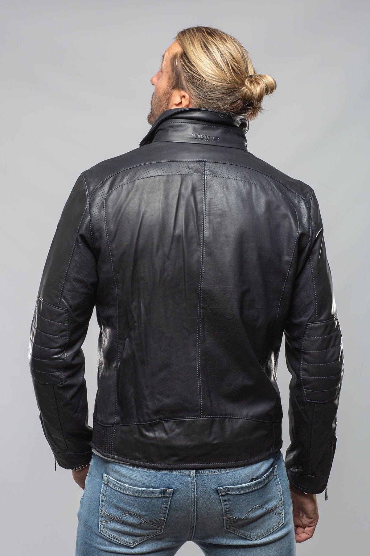 San Remo Race Jacket In Nappa Navy - Image 5