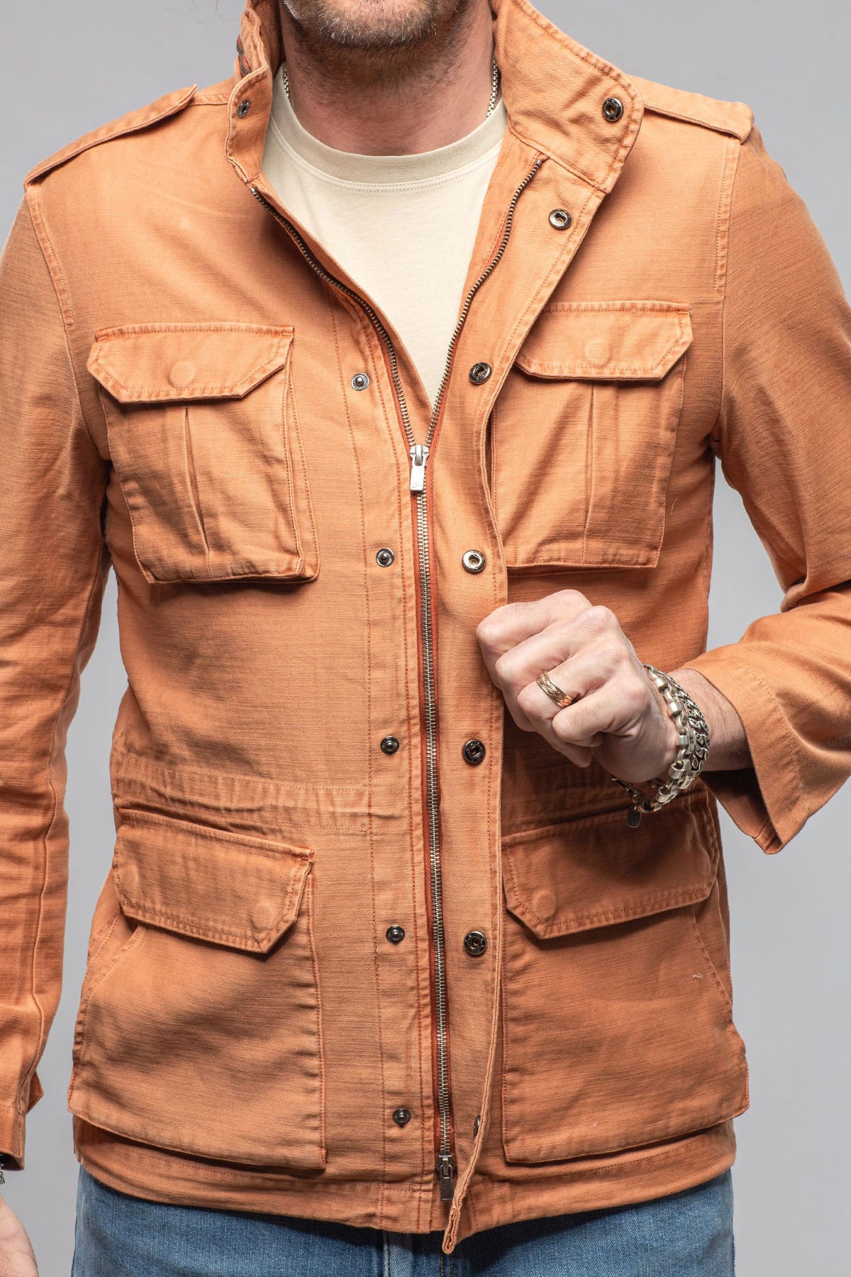 Savu Linen Jacket In Marmalade - Image 5