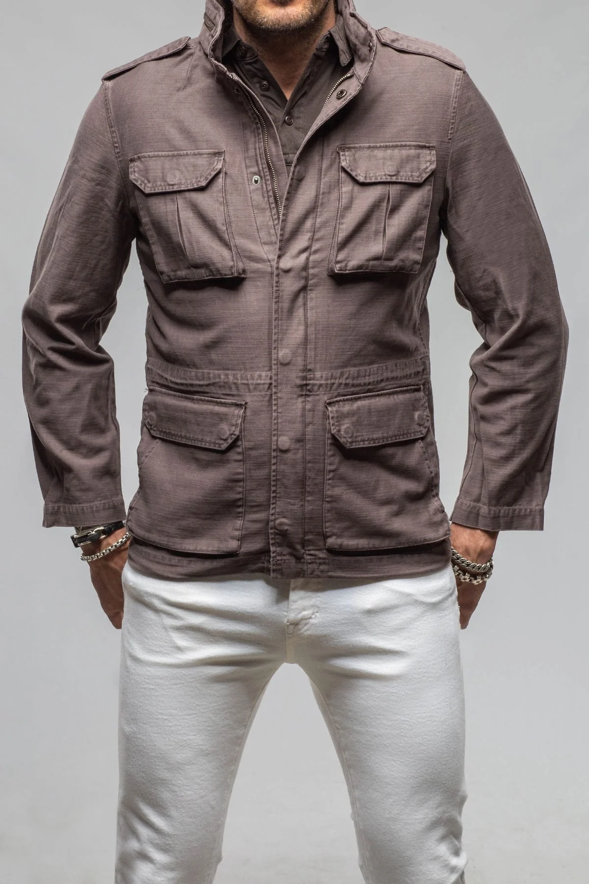 Savu Linen Jacket In Black Bean