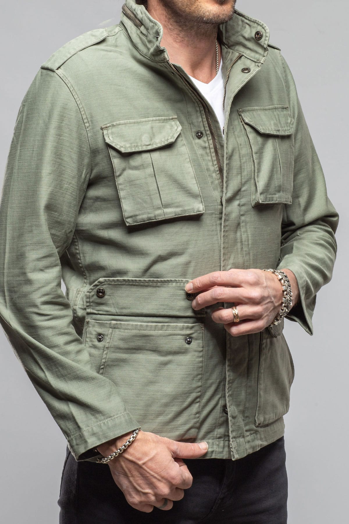 Savu Linen Jacket In Desert Sage - Image 3