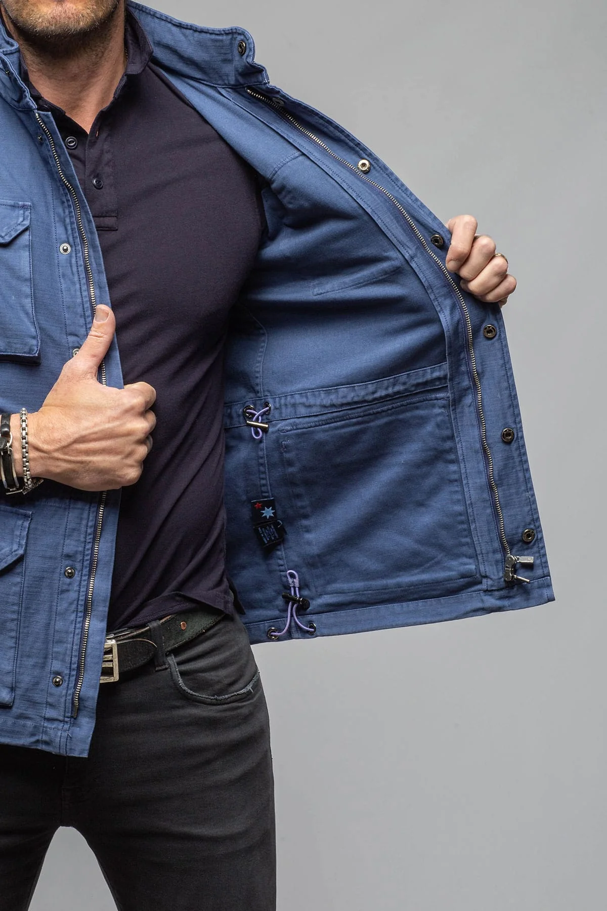 Savu Linen Jacket In Indigo - Image 6