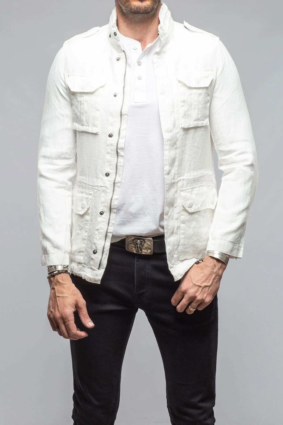 Savu Linen Jacket In White - Image 2