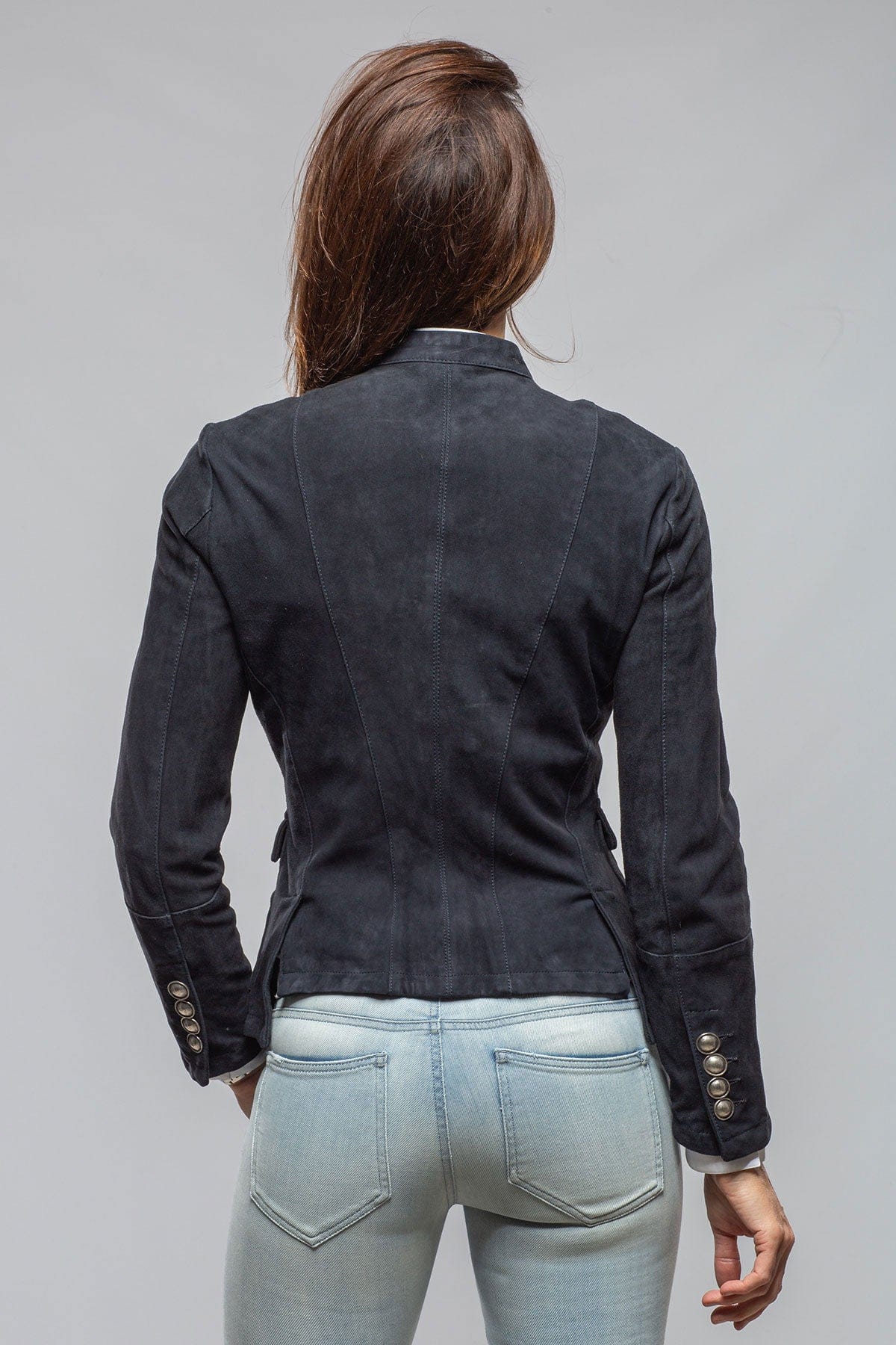 Scarlet Washed Suede Shirt In Deep Sea - Image 4