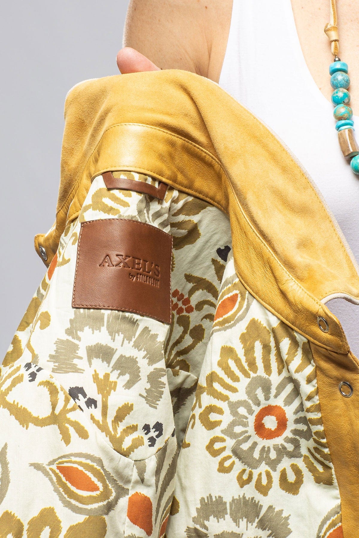 Scarlett Suede Western Shirt In Sunflower - Image 2