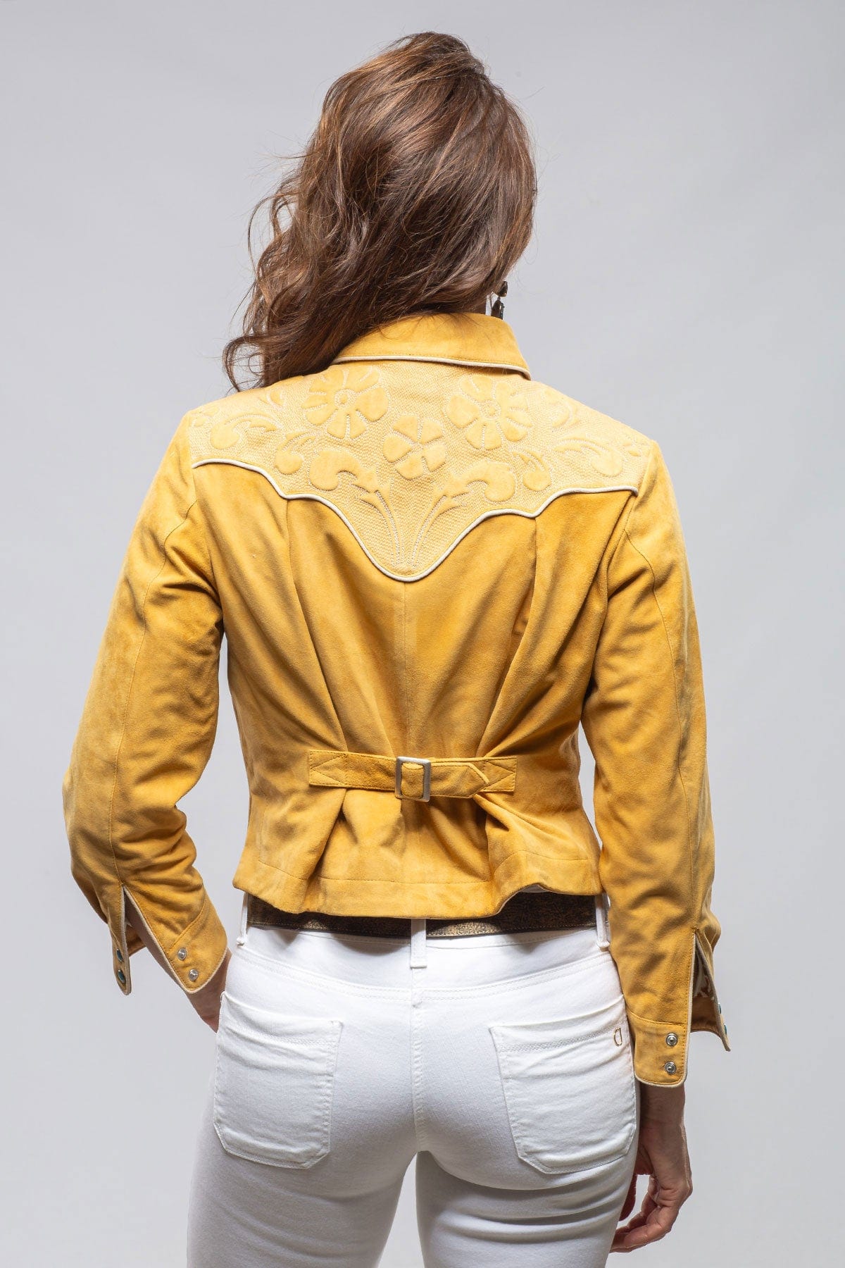 Scarlett Suede Western Shirt In Sunflower - Image 6