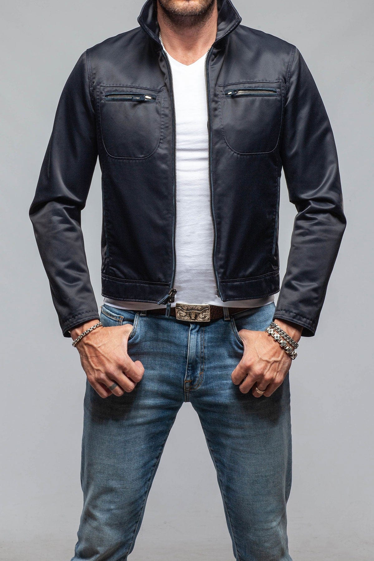 Scorpio Flash Jacket In Navy - Image 2