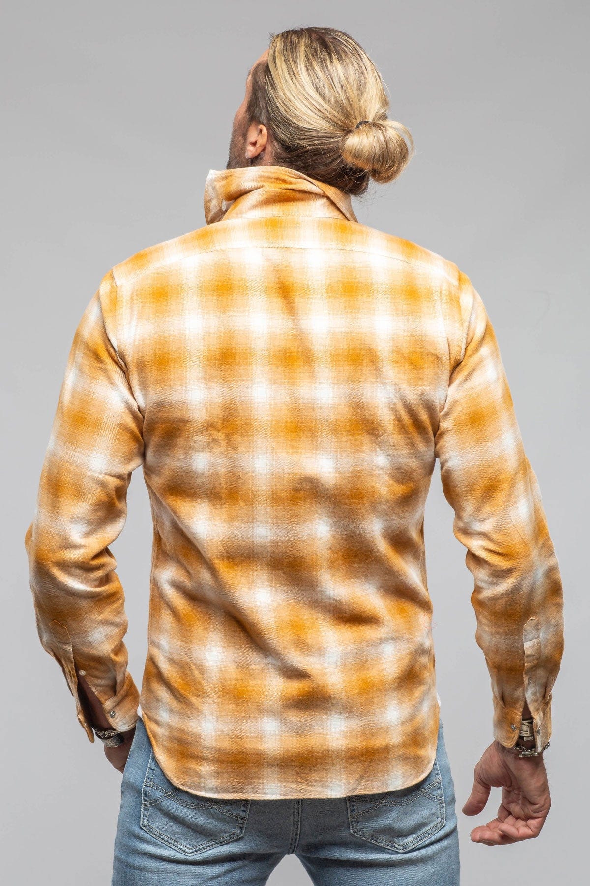 Secluded Washed Western Snap Shirt In Yellow - Image 3