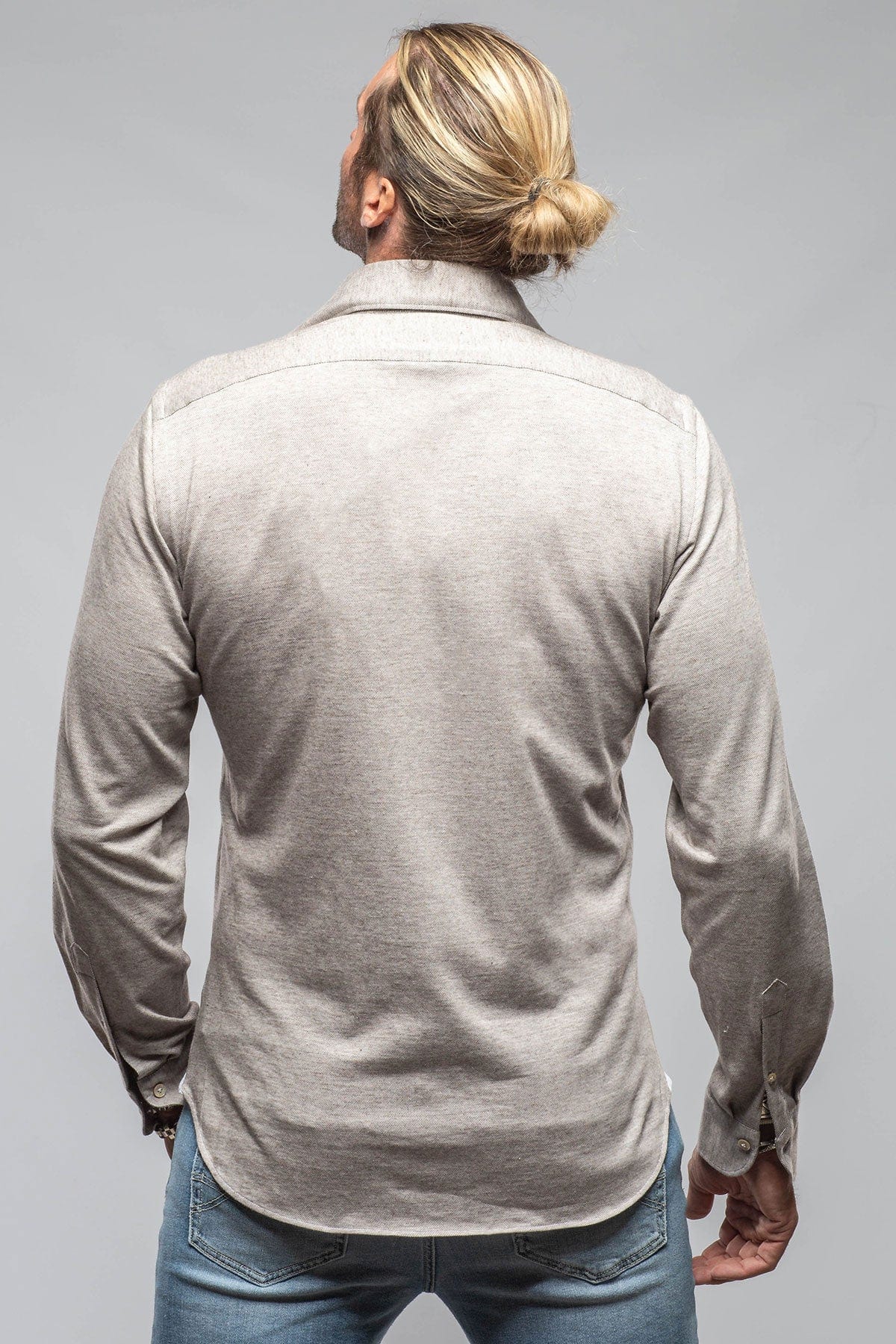 Serenity Cotton Cashmere Jersey In Brown - Image 4
