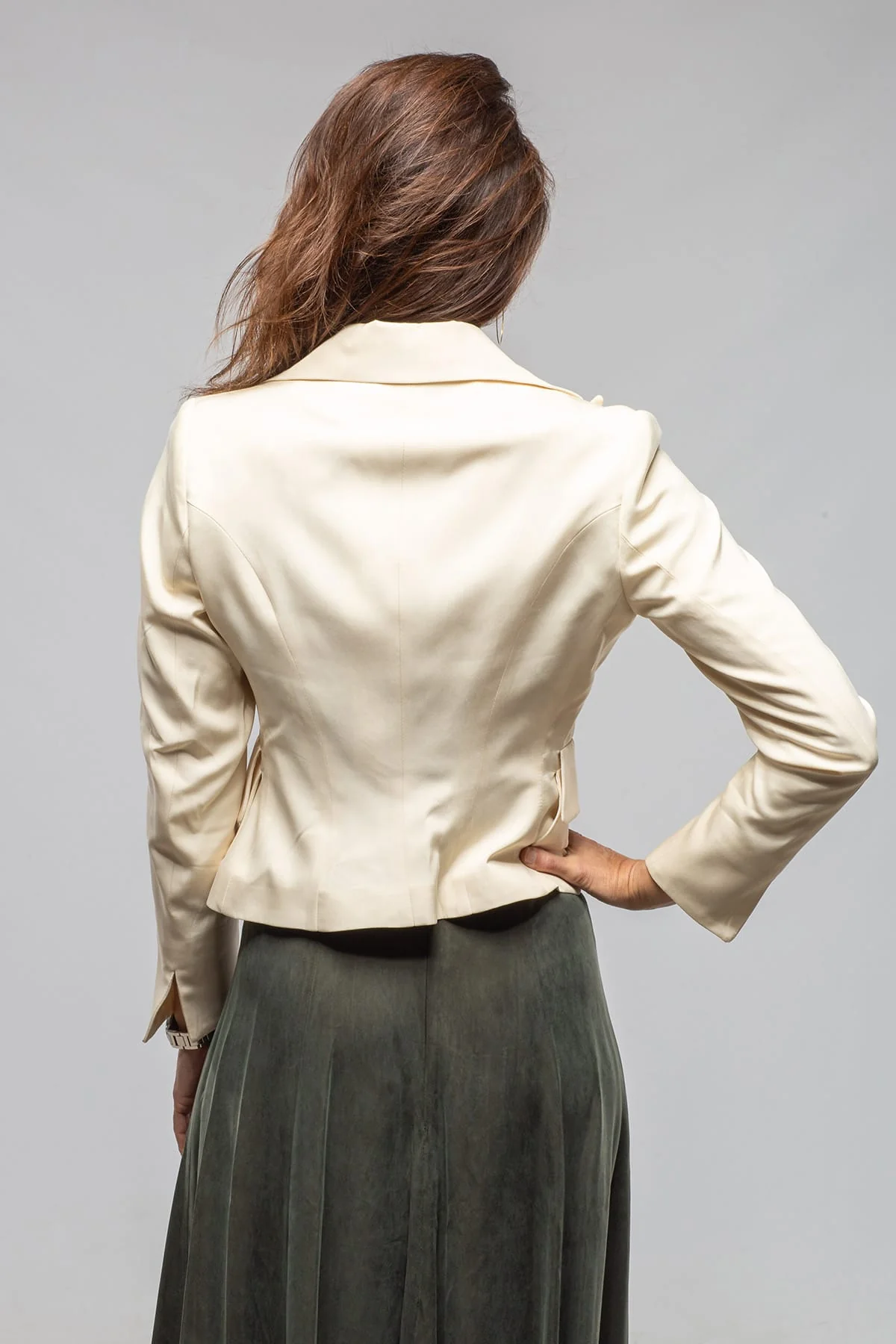 Sevilla Jacket In Vanilla Cupro - Image 6