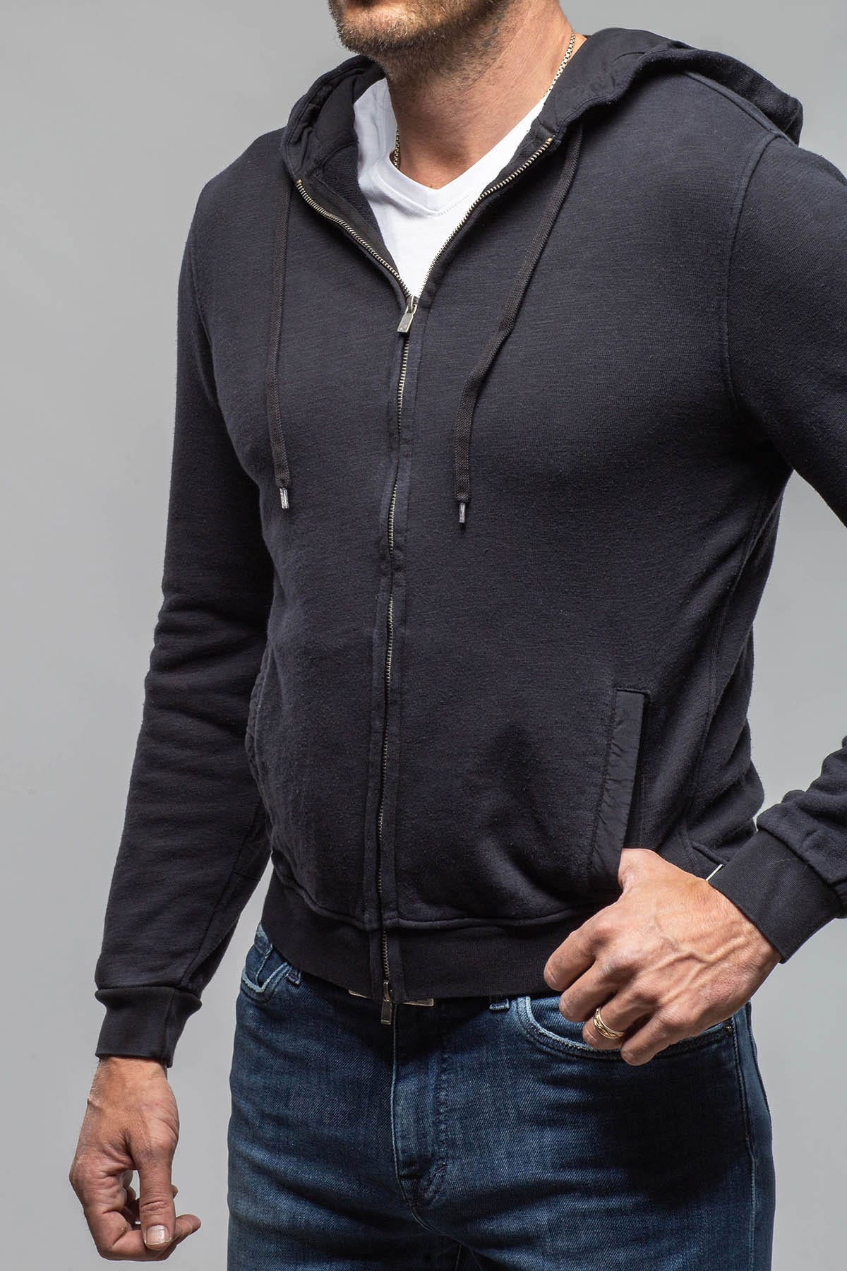 Sibut Zip Hoodie In Meteorite - Image 3