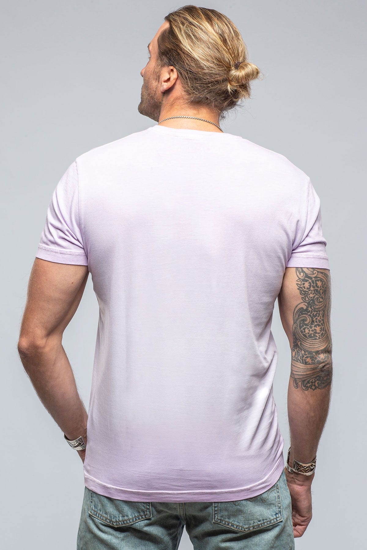 Siena Cotton V Neck In Lilac - Image 2