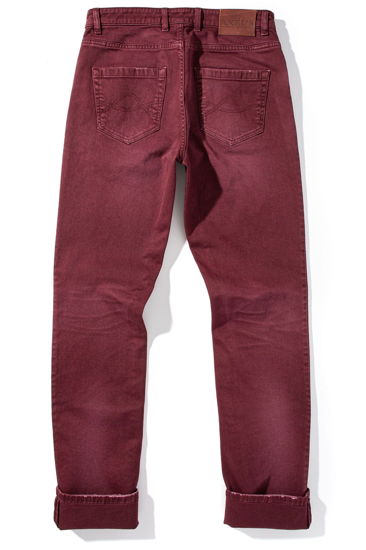 Silverton Worn-In Slim Straight Denim In Bordeaux - Image 2