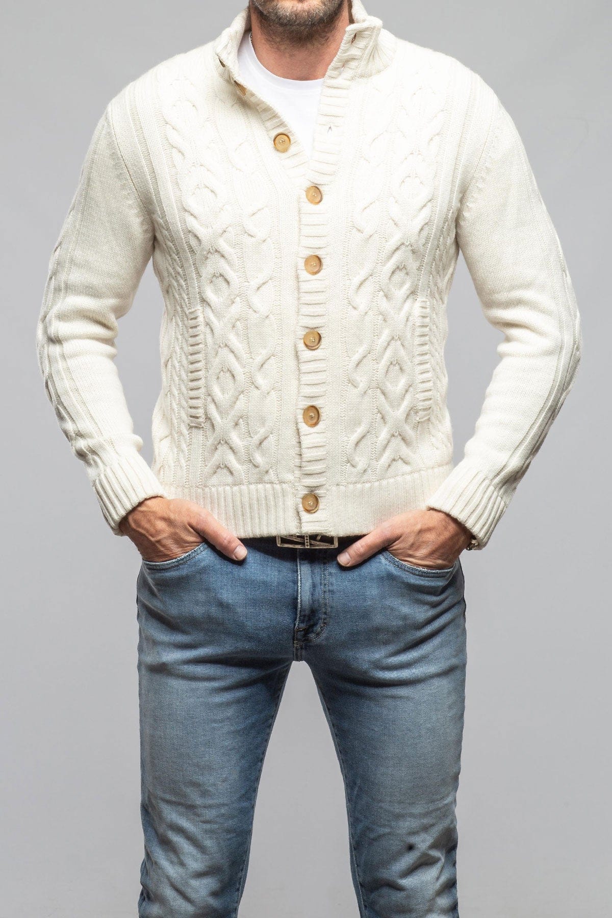 Smythe Cashmere Cardigan In Cream