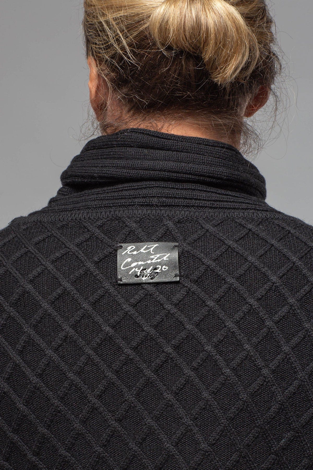 Sonora Stitch Cross Sweater In Black - Image 2