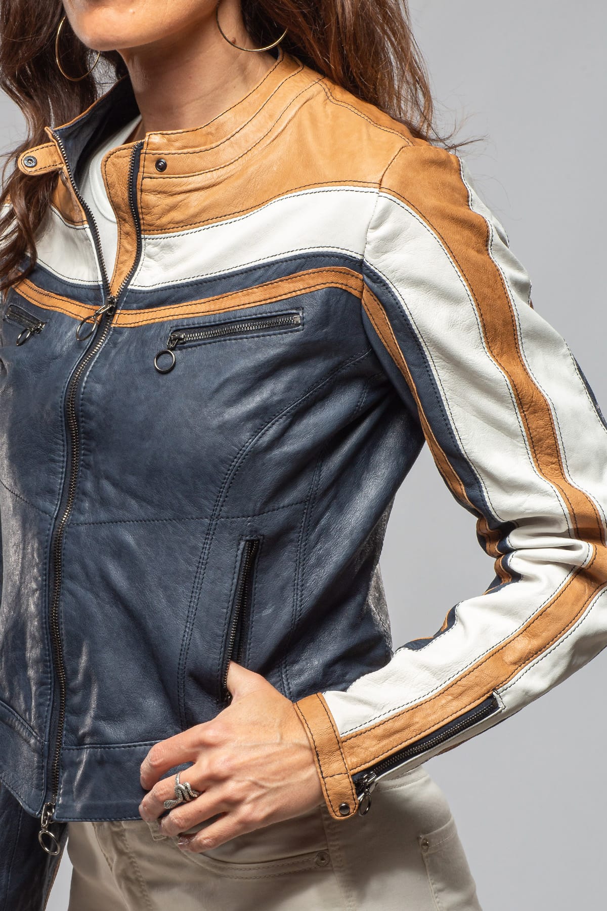 Spider Vintage Washed Moto Jacket - Image 5