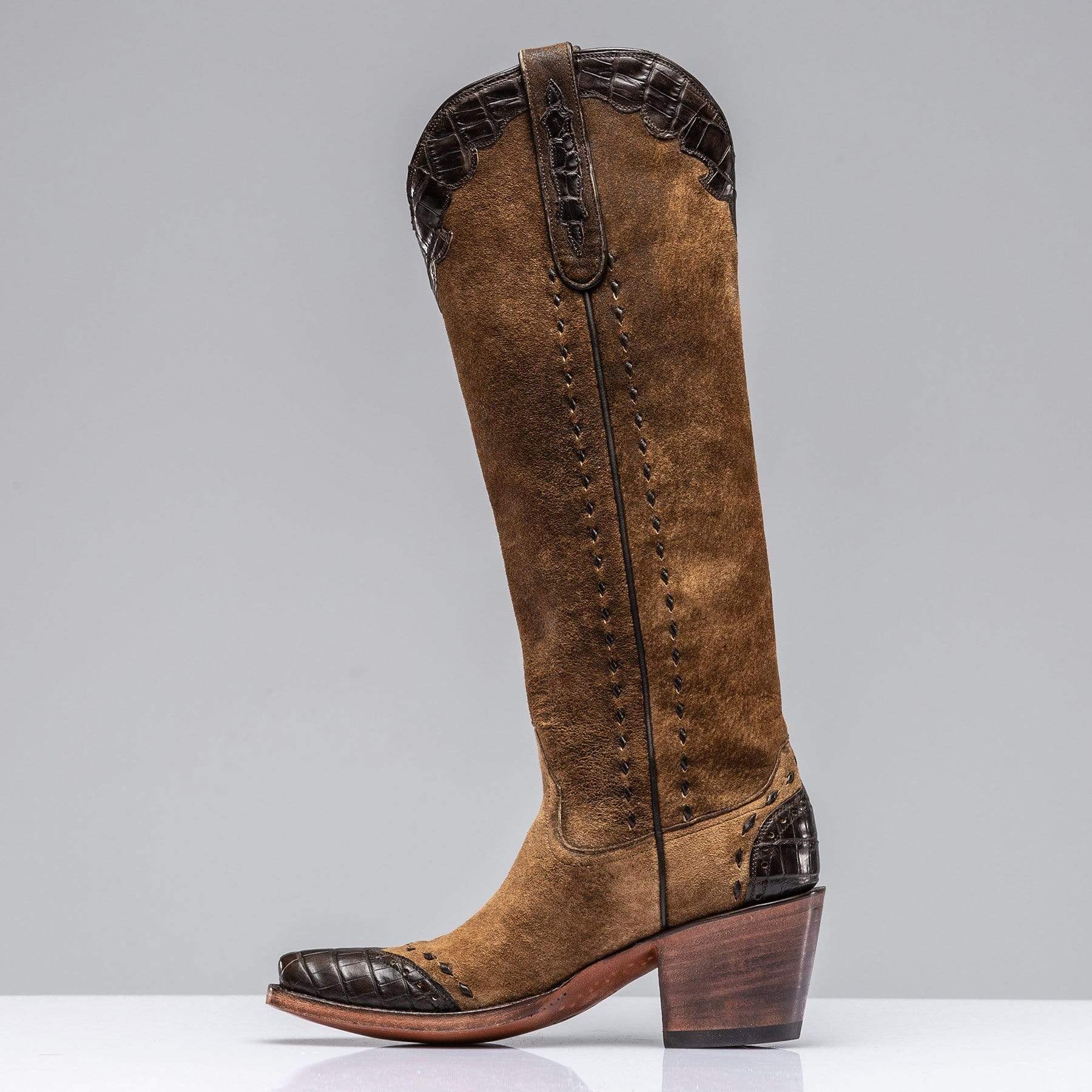 Tall Distressed Camel Boot - Image 3