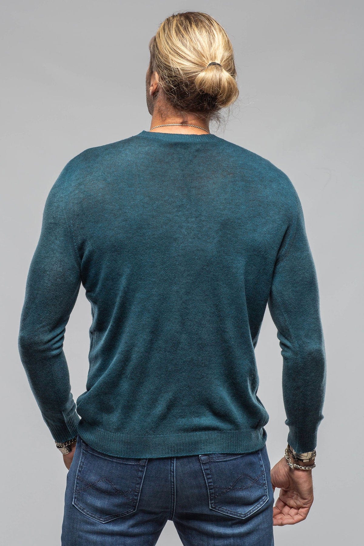 Sundust Cashmere Crew Sweater In Laguna - Image 3