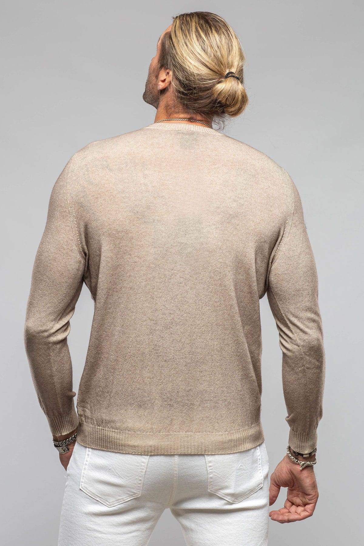 Sundust Cashmere Crew Sweater In Taupe - Image 6