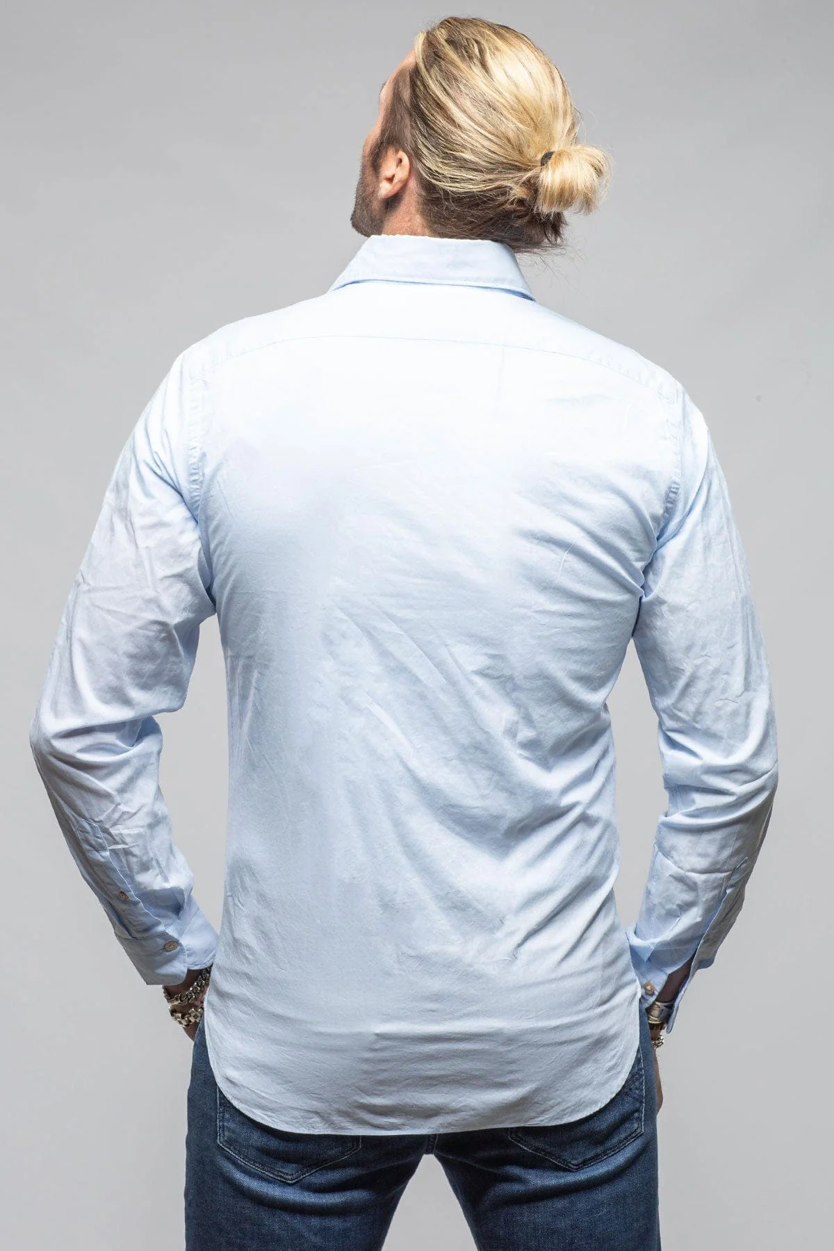 Suntroy Cotton Shirt In Light Blue - Image 6