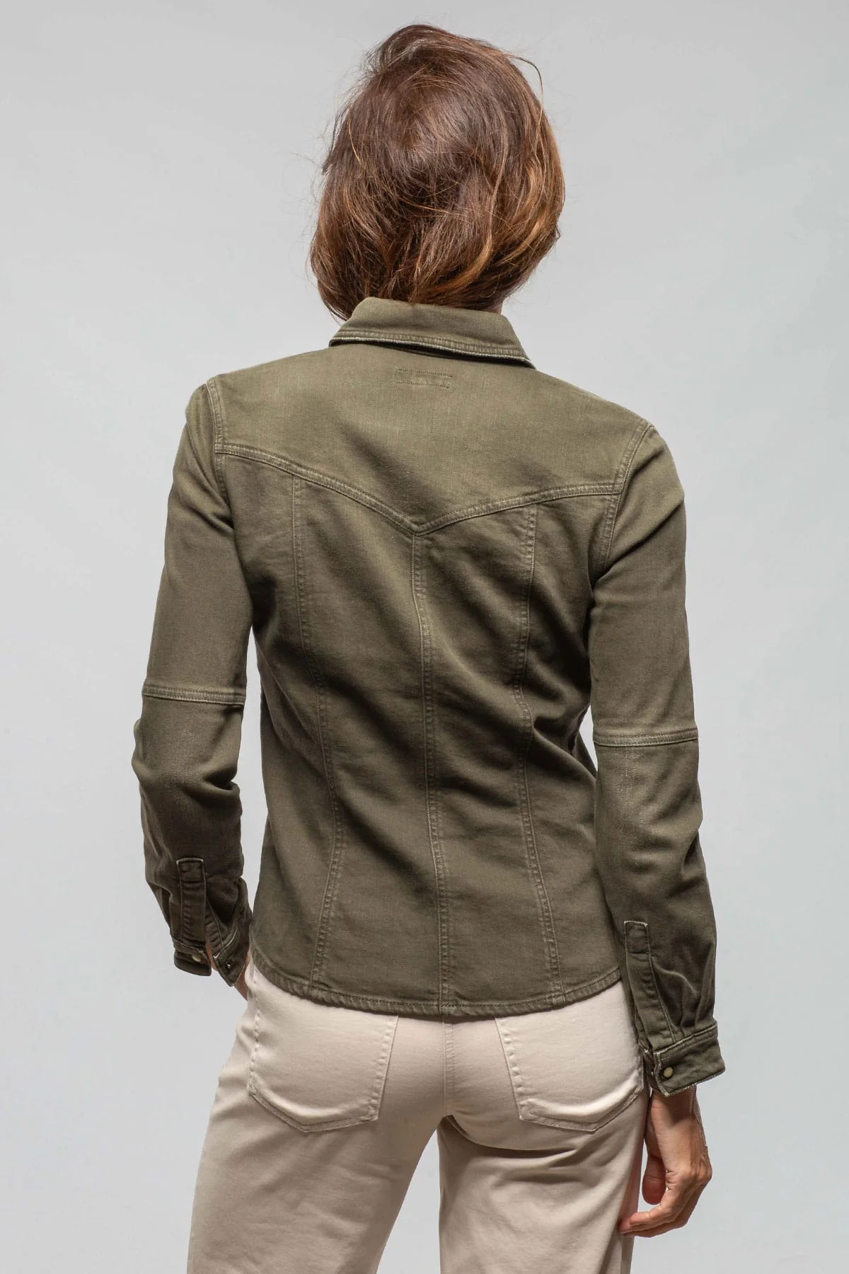 Sweetwater Denim Shirt In Army Green - Image 6