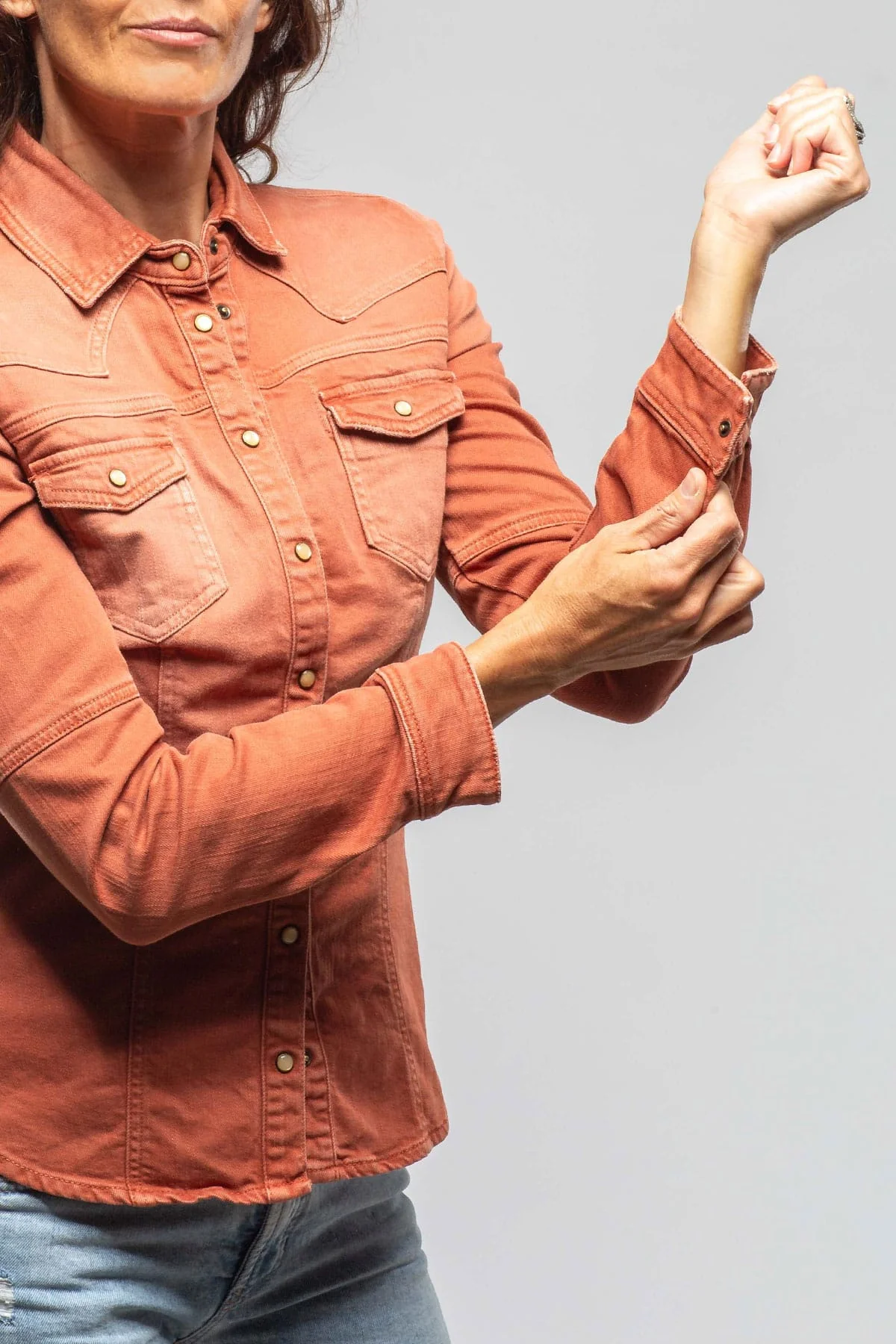 Sweetwater Denim Shirt In Coccio - Image 4