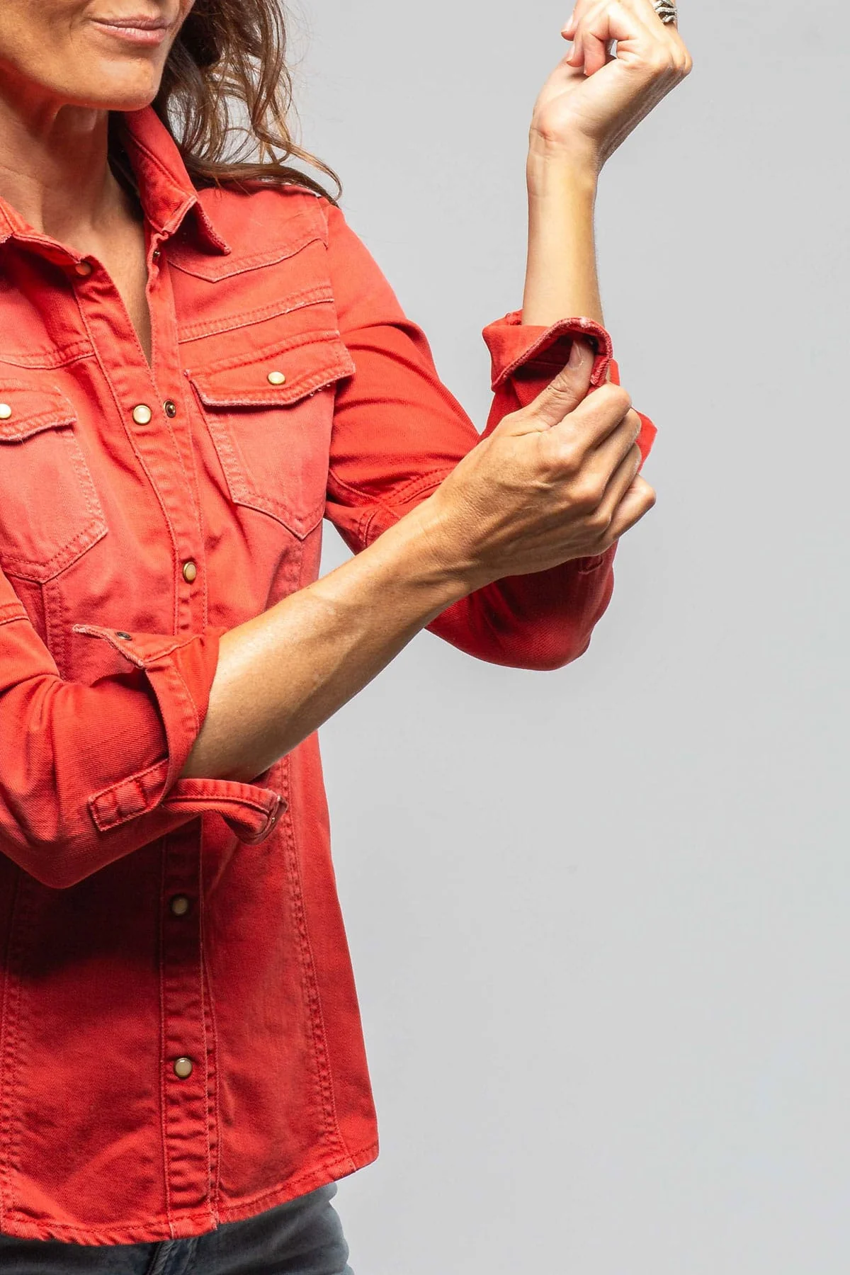 Sweetwater Denim Shirt In Corallo - Image 4