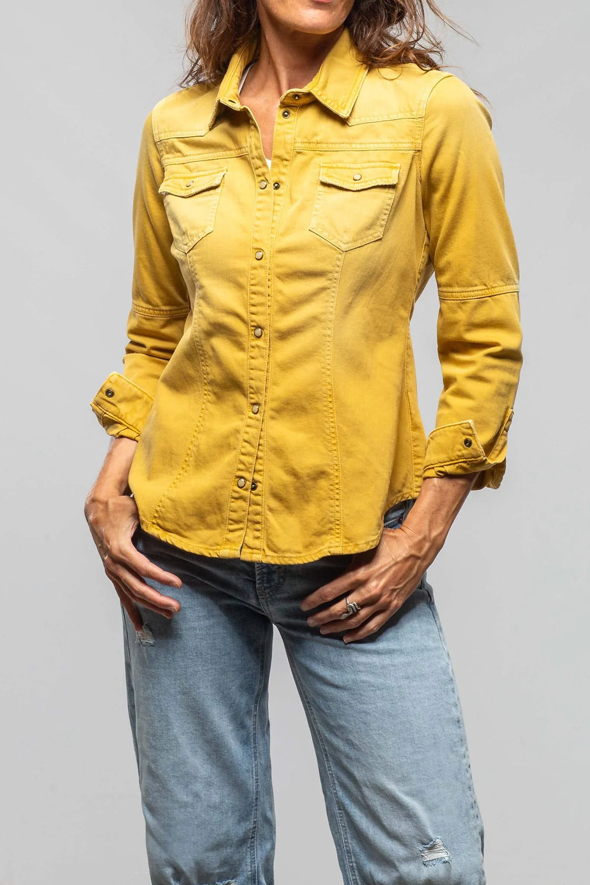 Sweetwater Denim Shirt In Curcuma