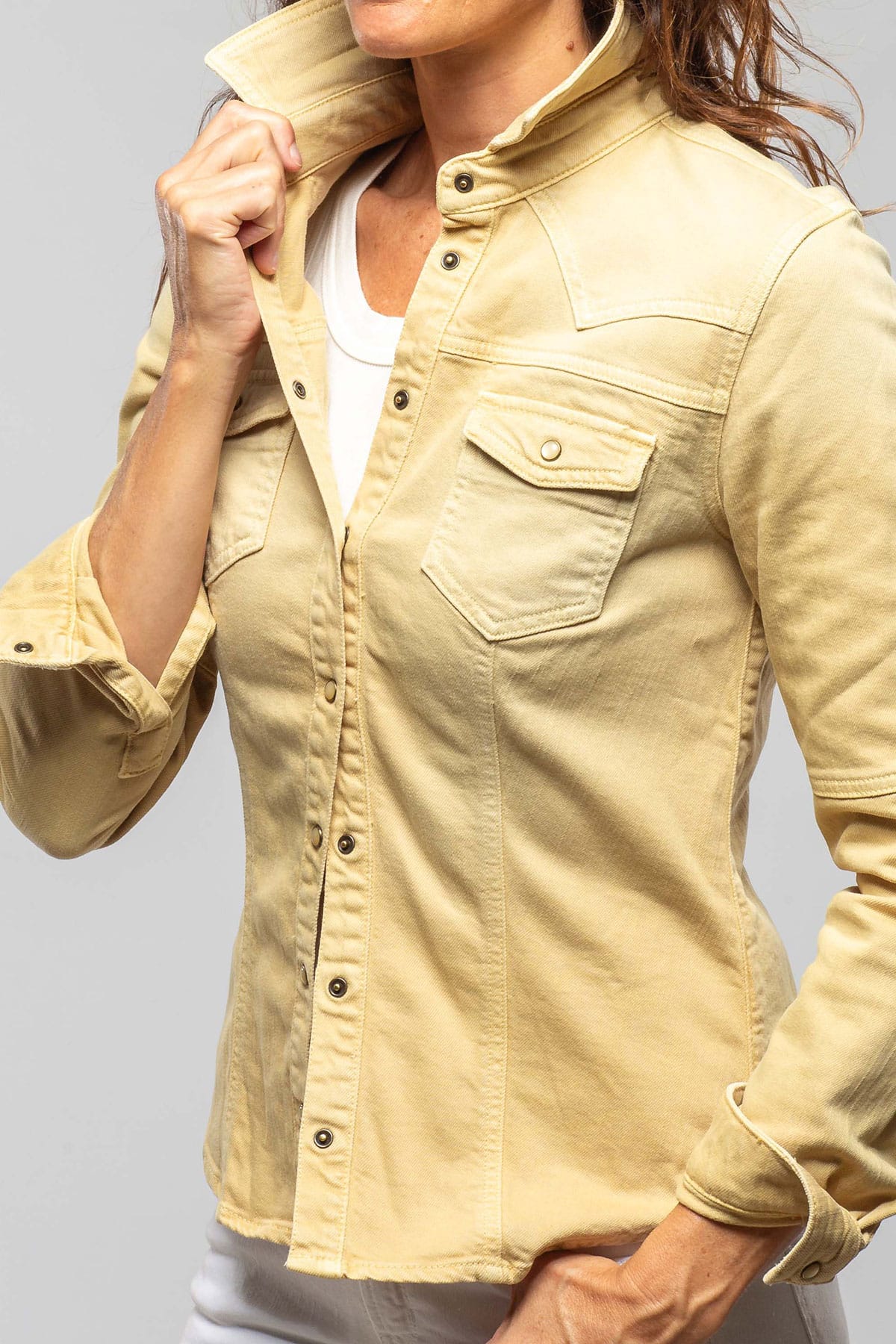 Sweetwater Denim Shirt in Lemon - Image 5