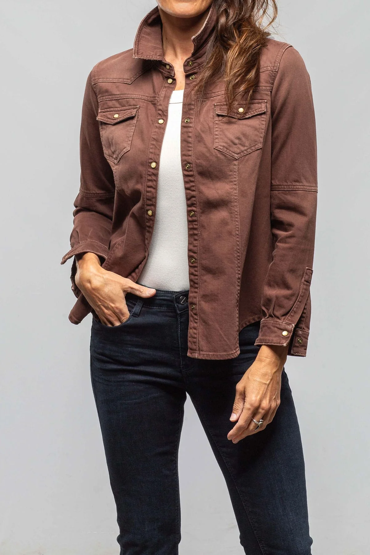Sweetwater Denim Shirt In Mogano - Image 3