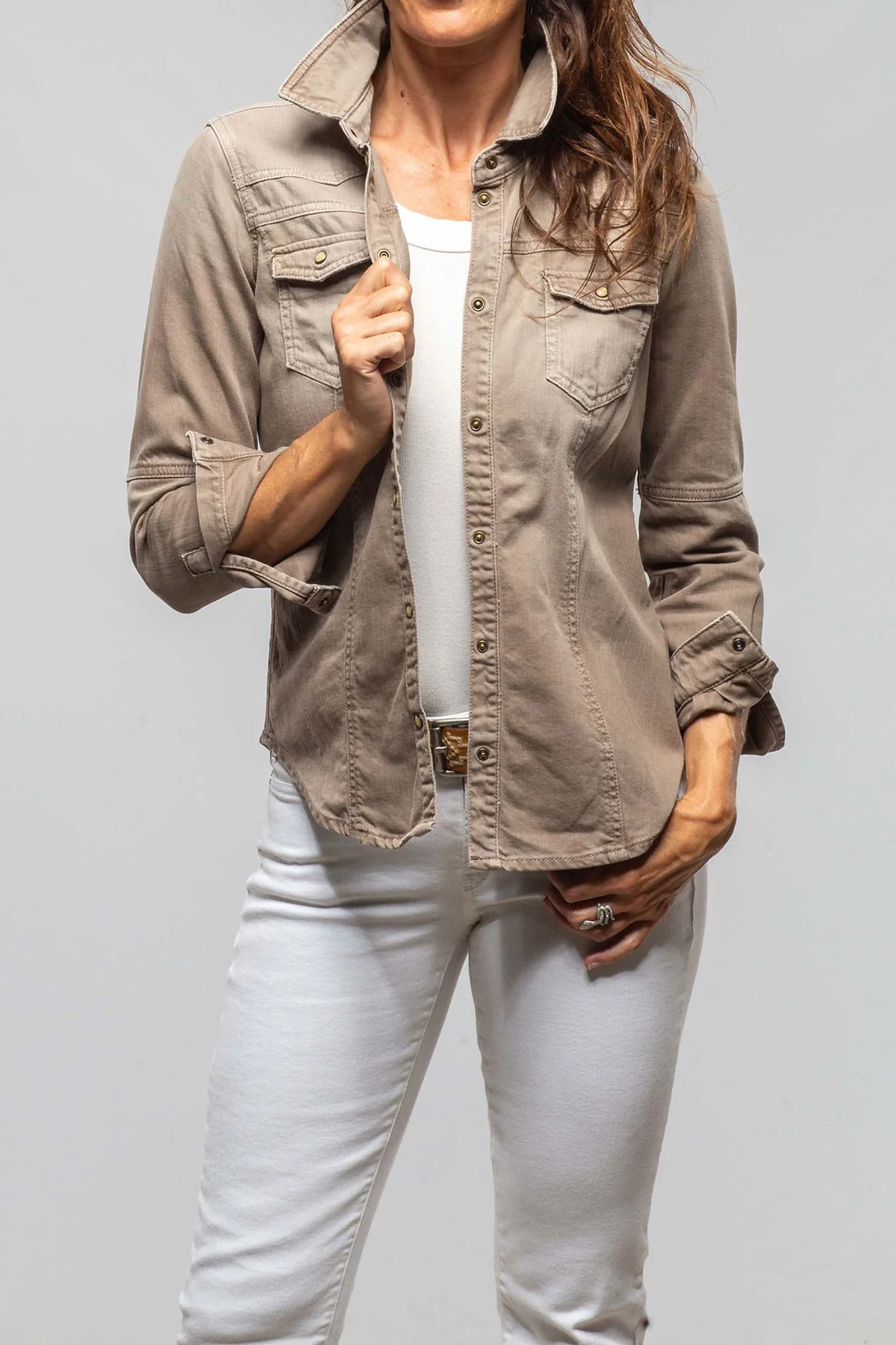 Sweetwater Denim Shirt In Tortora - Image 3
