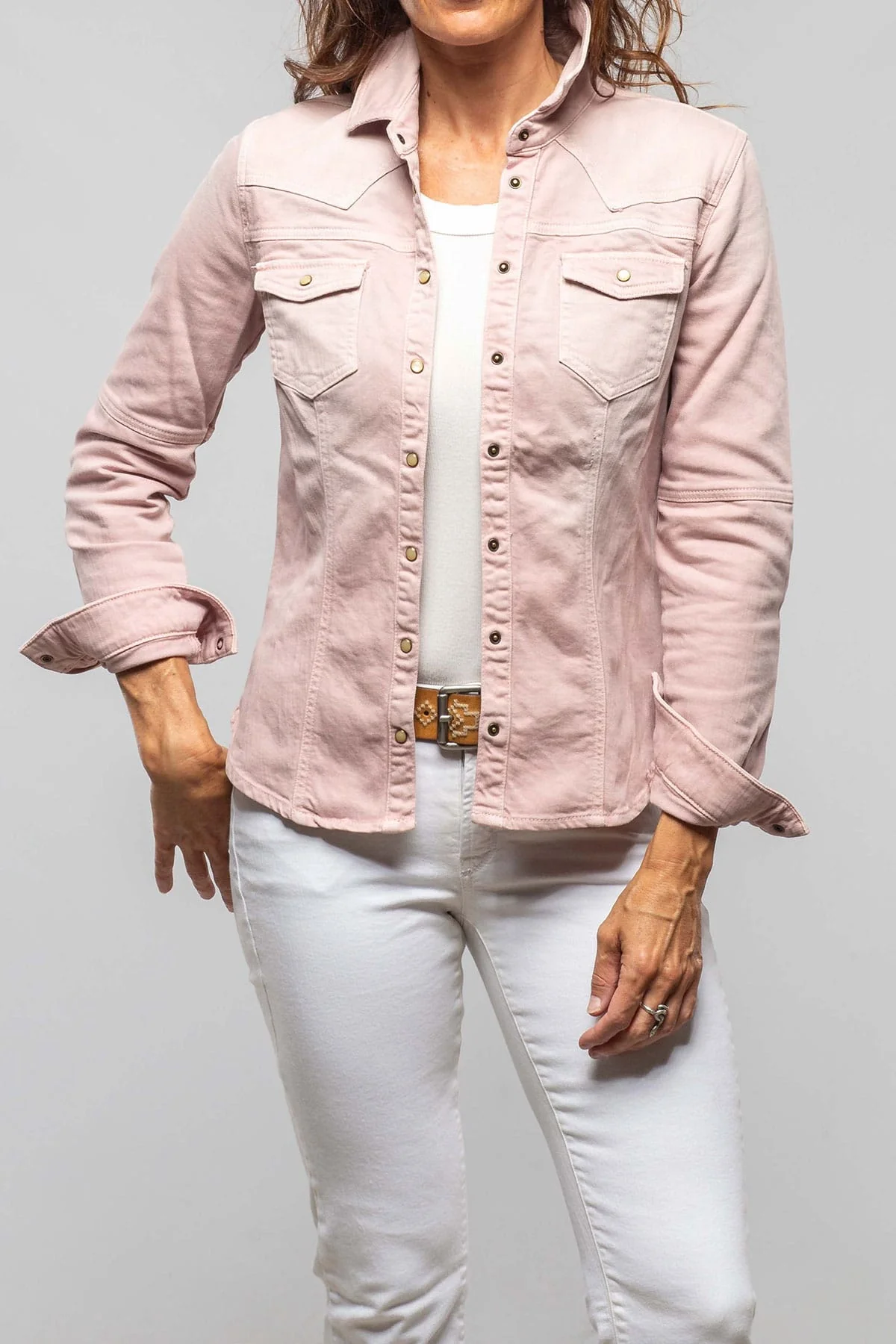 Sweetwater Denim Shirt In Vintage Rose - Image 3