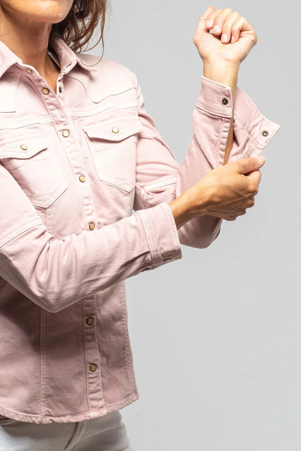 Sweetwater Denim Shirt In Vintage Rose - Image 4