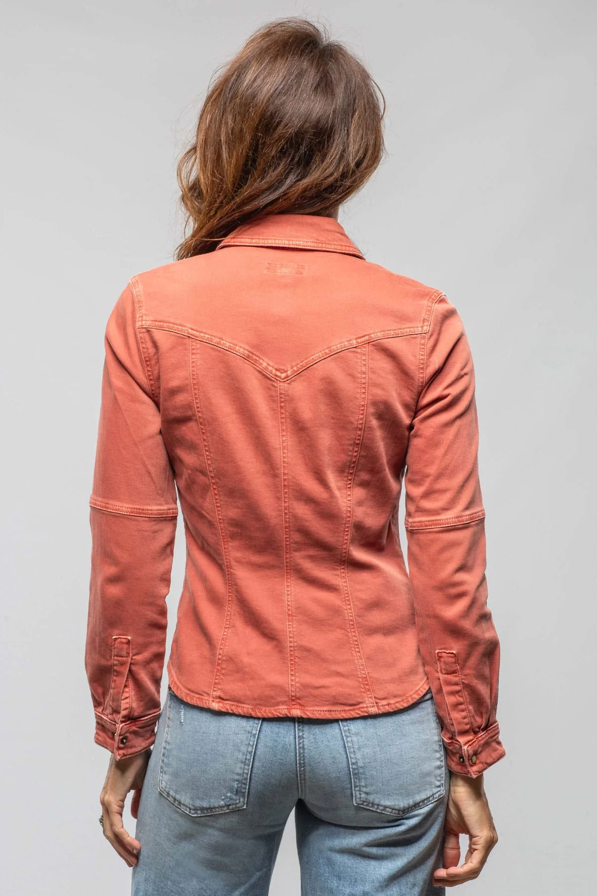 Sweetwater Denim Shirt In Washed Corallo - Image 6